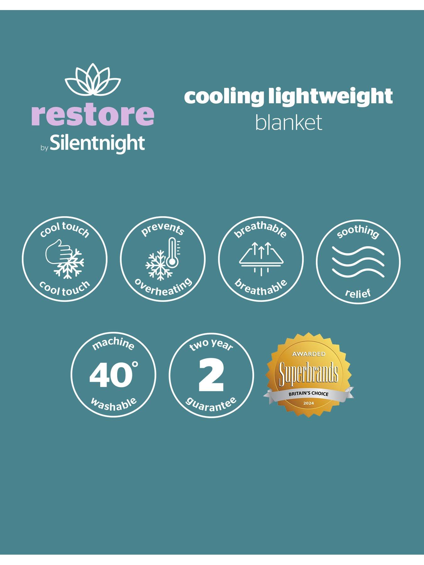 Image 3 of 7 of Silentnight Restore Cooling Summer Throw - Blue