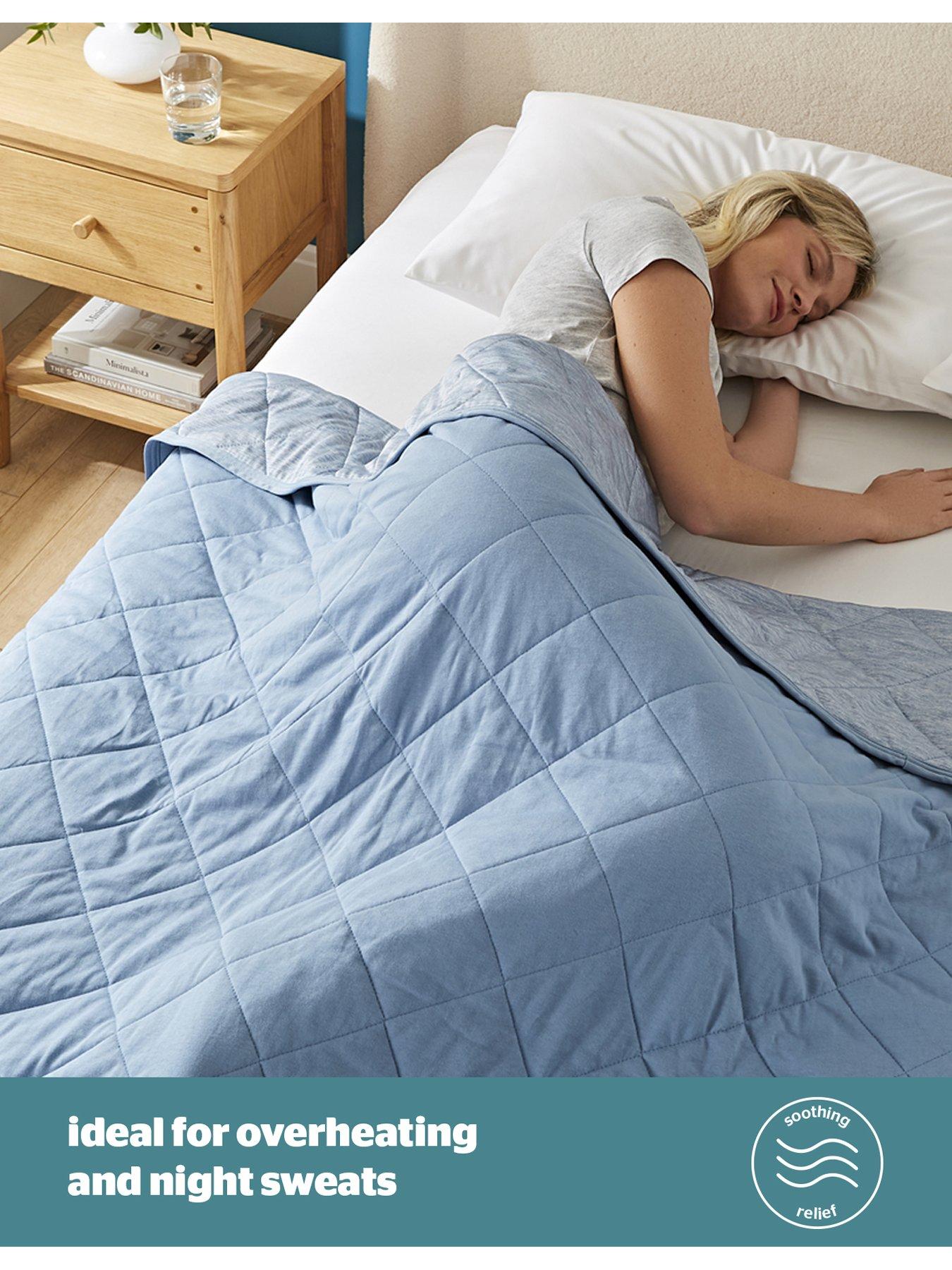Image 4 of 7 of Silentnight Restore Cooling Summer Throw - Blue