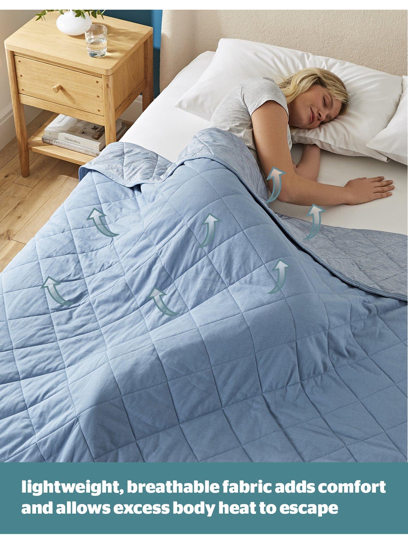 Image 6 of 7 of Silentnight Restore Cooling Summer Throw - Blue