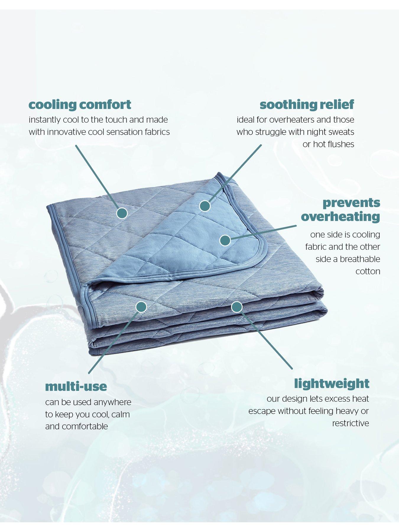 Image 7 of 7 of Silentnight Restore Cooling Summer Throw - Blue