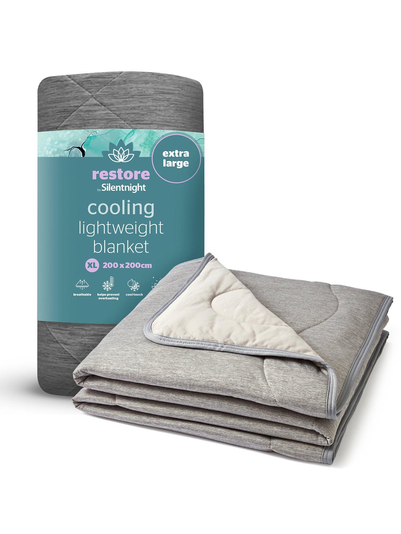 Silentnight Restore Cooling Blanket Throw in Grey Extra Large