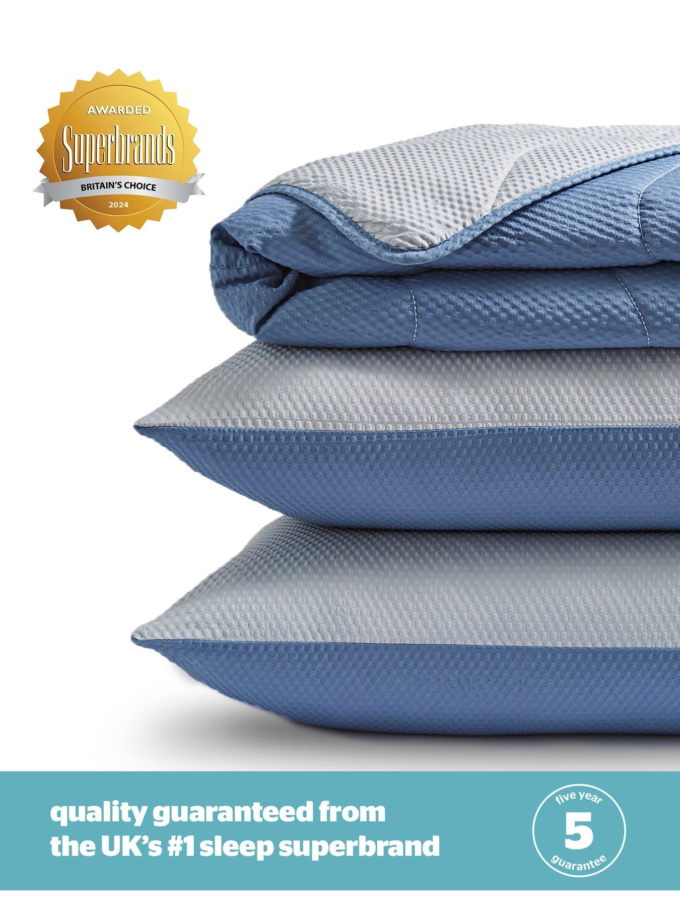  image of silentnight-summer-breeze-25-tog-seersucker-reversible-coverless-duvet-amp-pillowcase-set-greyblue