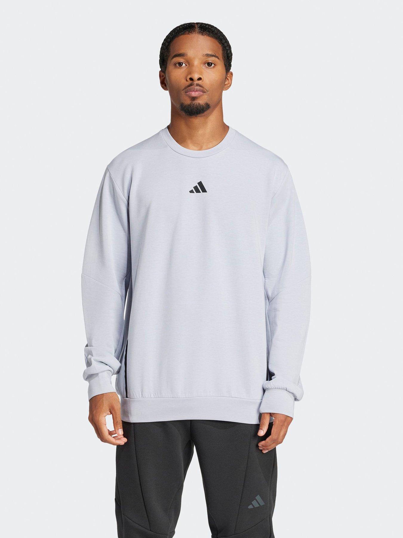 undefined Mens Training D4T Crew Sweater - Grey