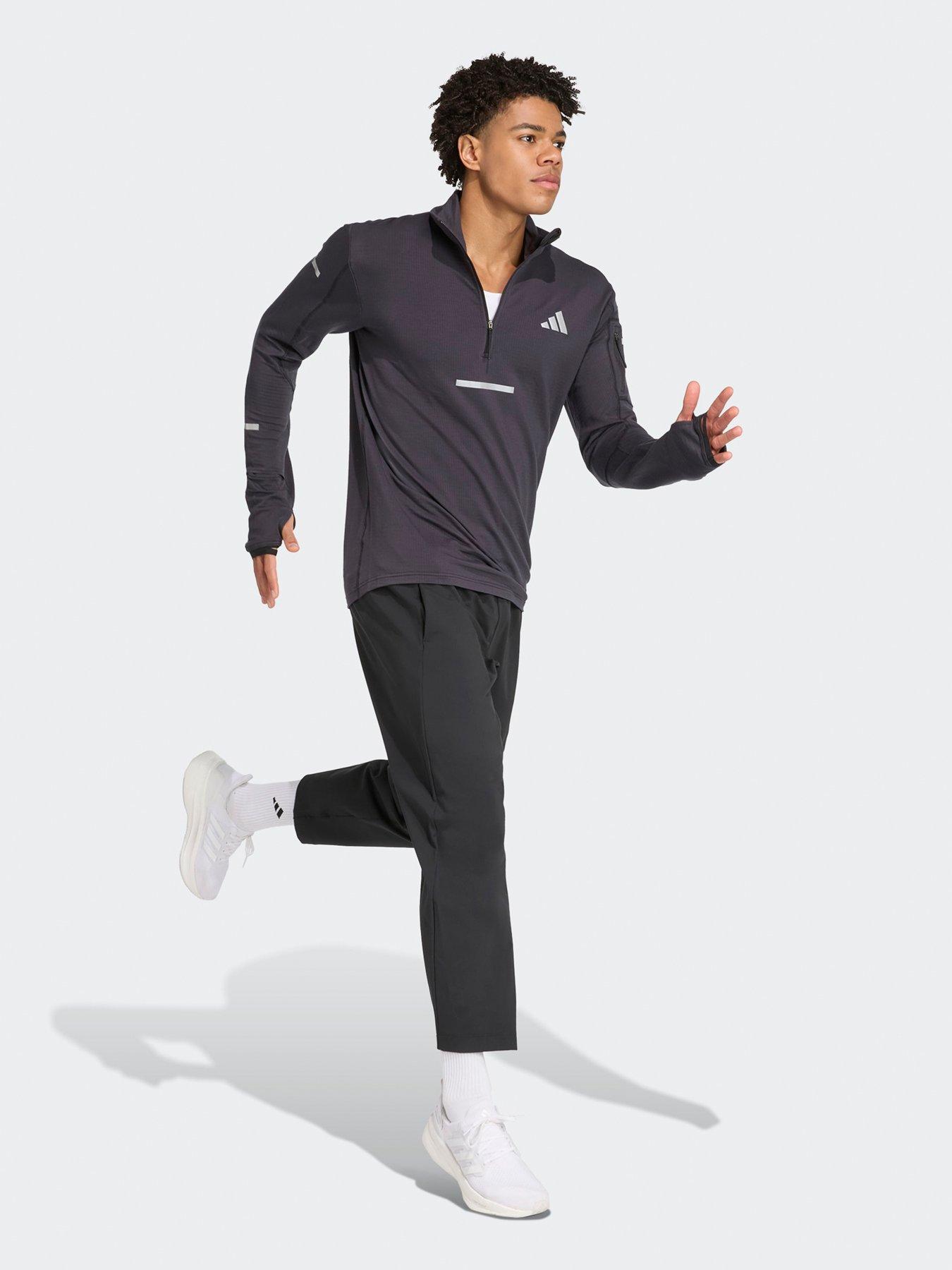  image of adidas-mens-running-adi365-warm-12-zip-top-black