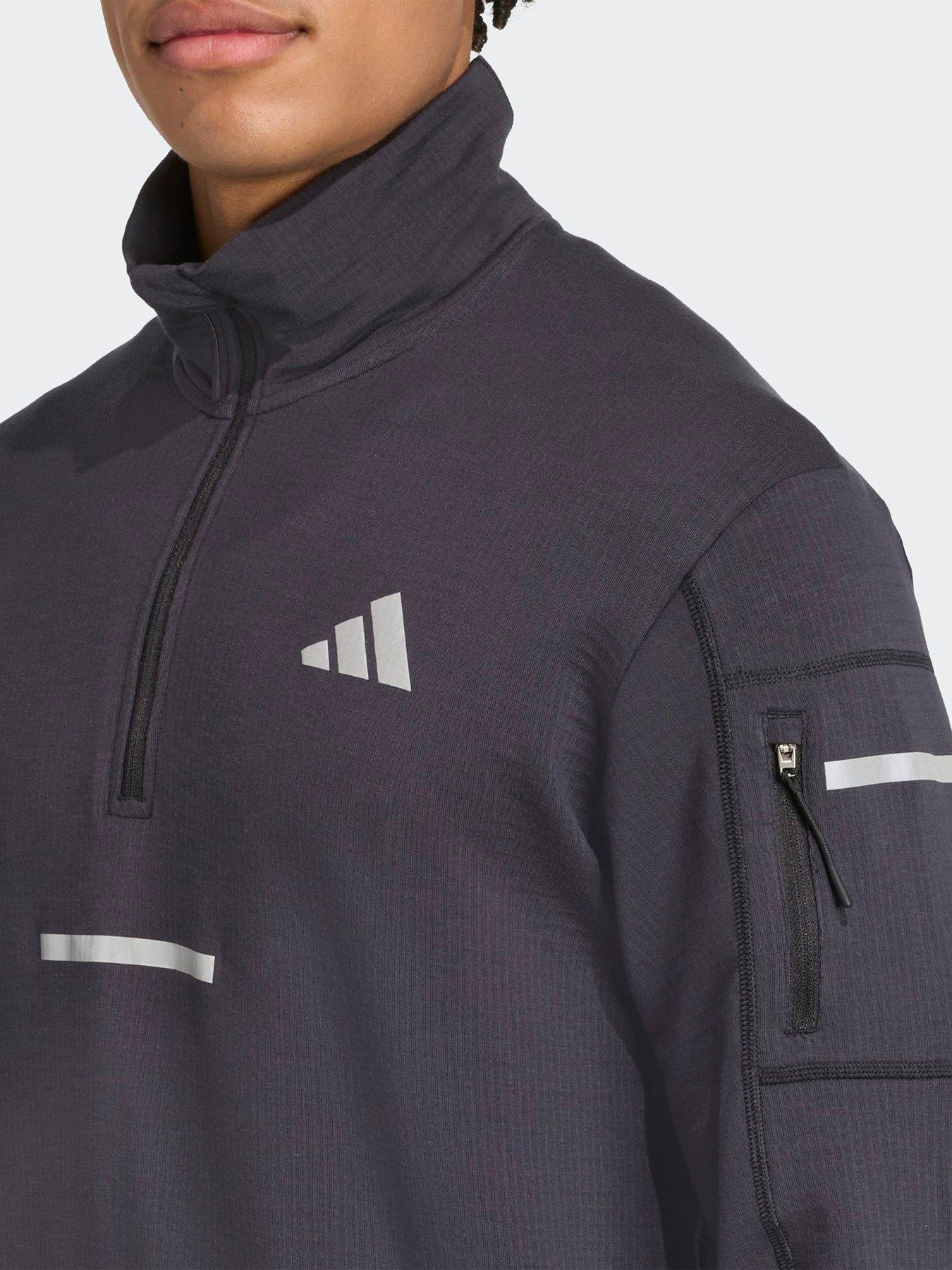 Image 5 of 5 of adidas Mens Running Adi365 Warm 1/2 Zip Top - Black