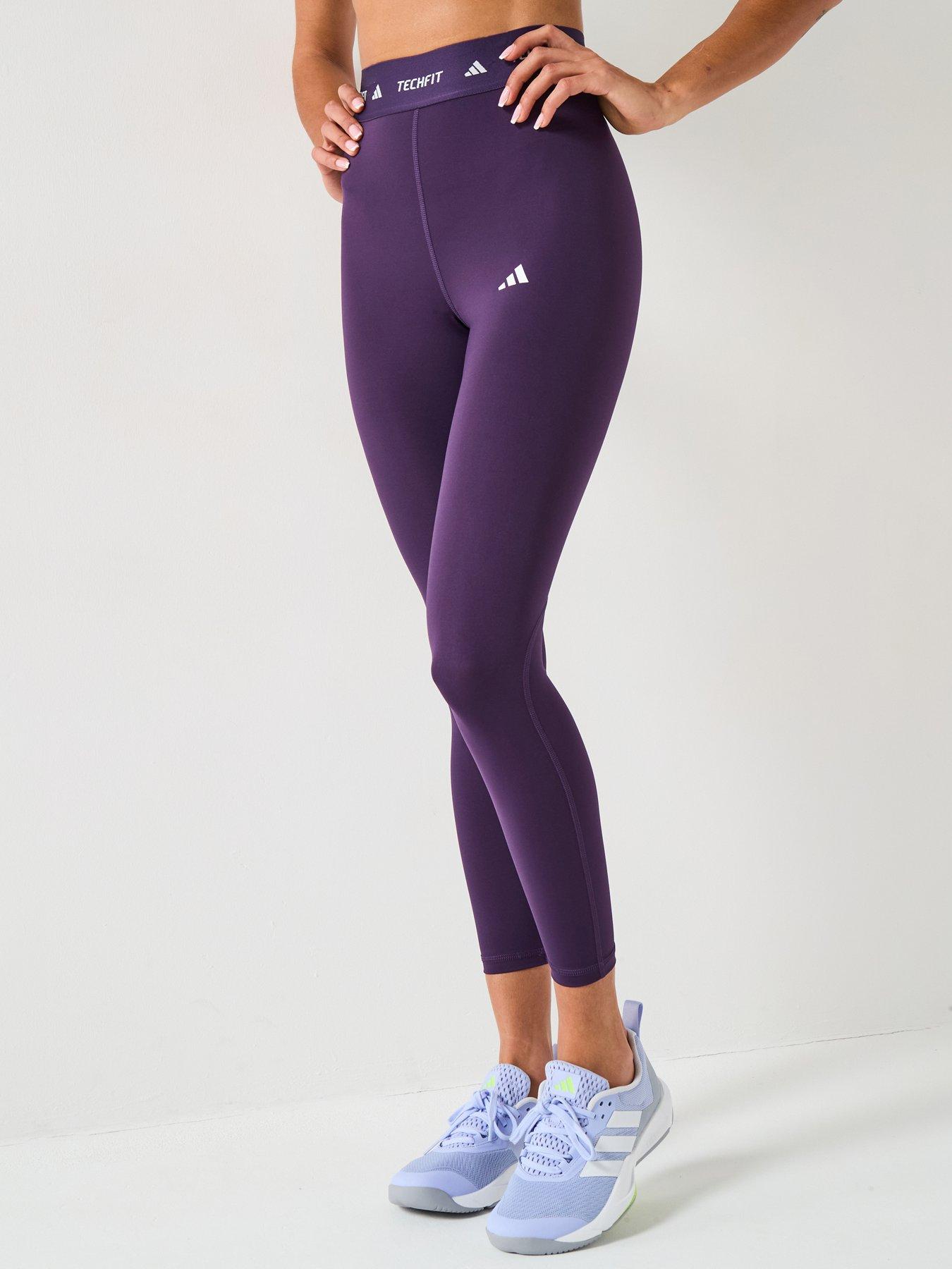 Image 1 of 6 of adidas Womens Training Tech Fit 7/8 Tights - Purple