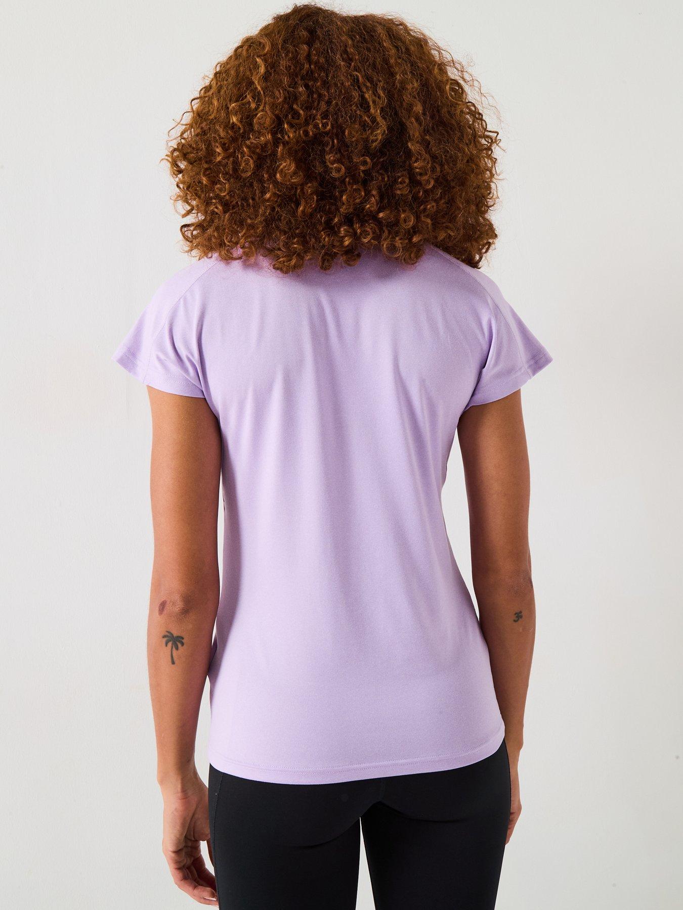 Image 2 of 6 of adidas Womens Training V Neck T-Shirt - Purple