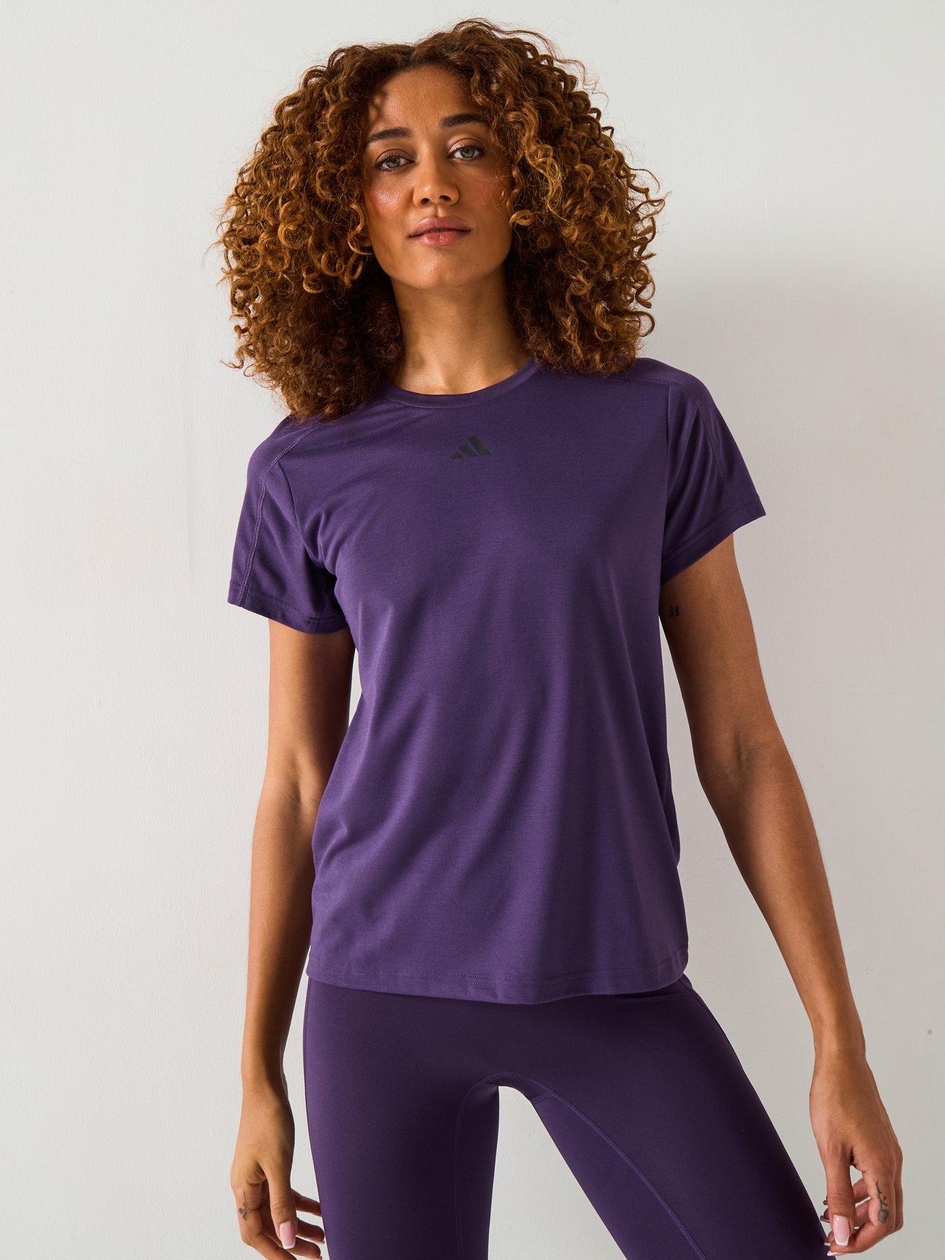  image of adidas-womens-training-essentials-crew-t-shirt-purple