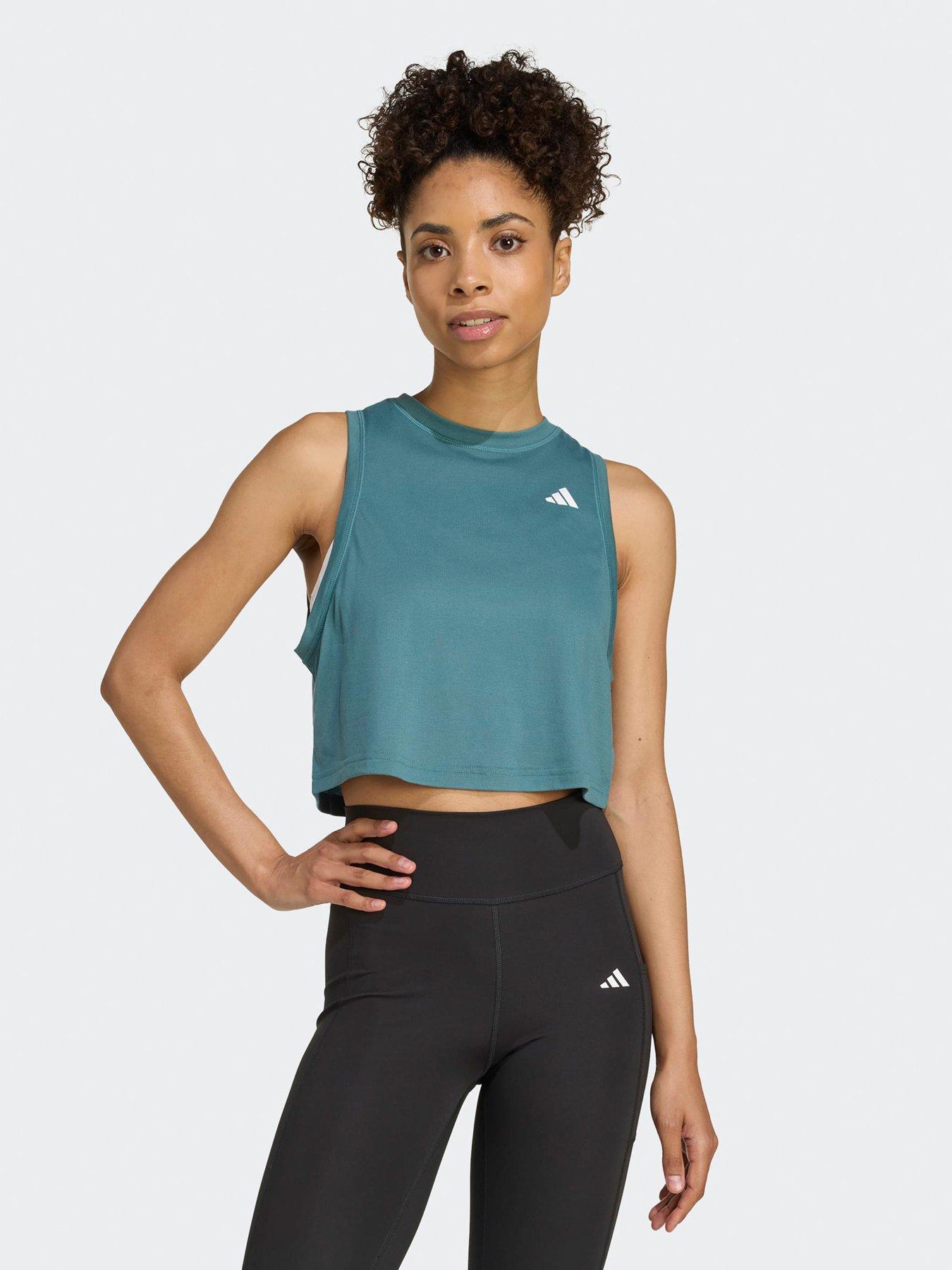 adidas Womens Training Crop Tank - Green