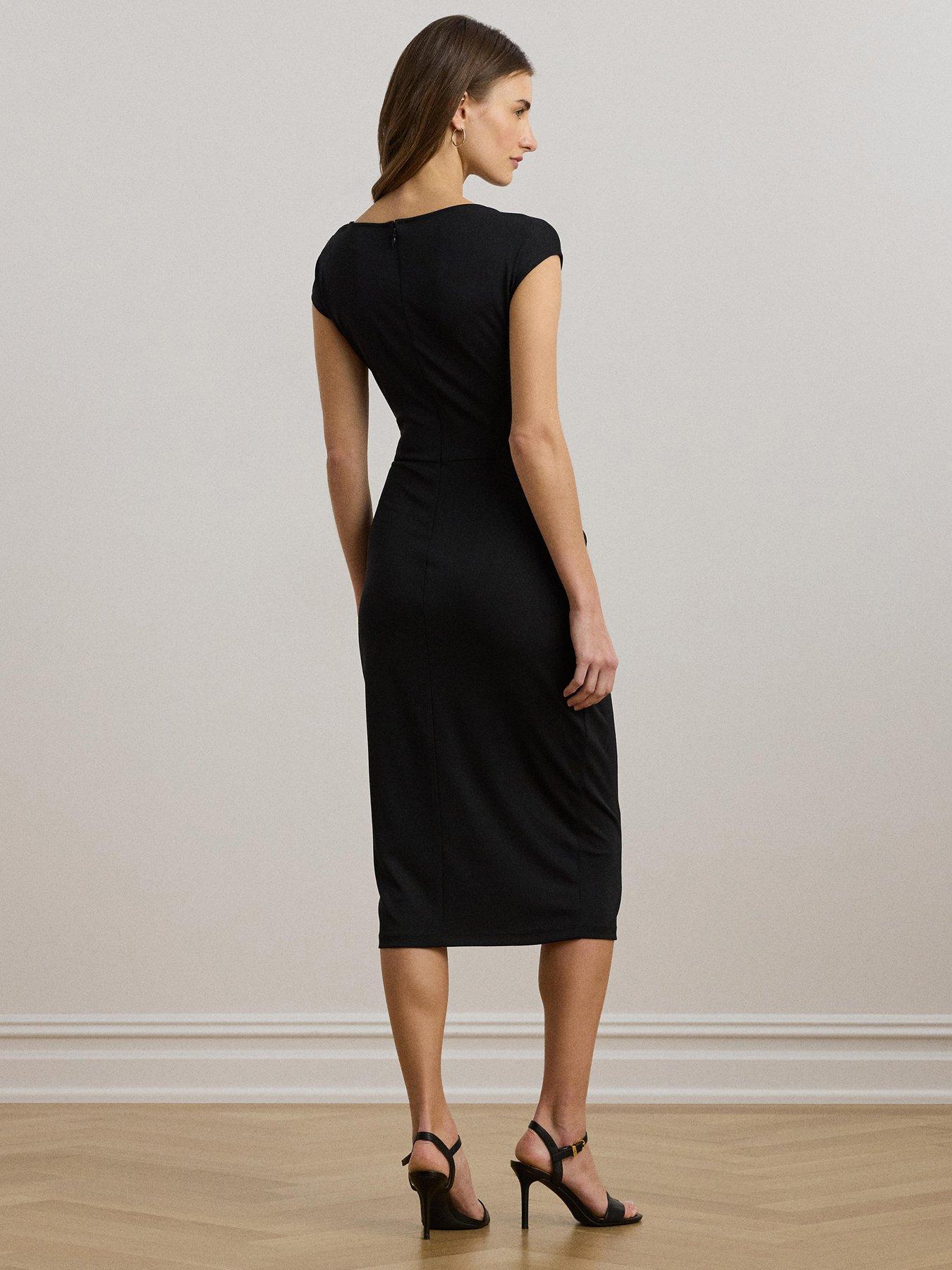 Image 2 of 5 of Lauren by Ralph Lauren Gervas Short Sleeve Dress - Black