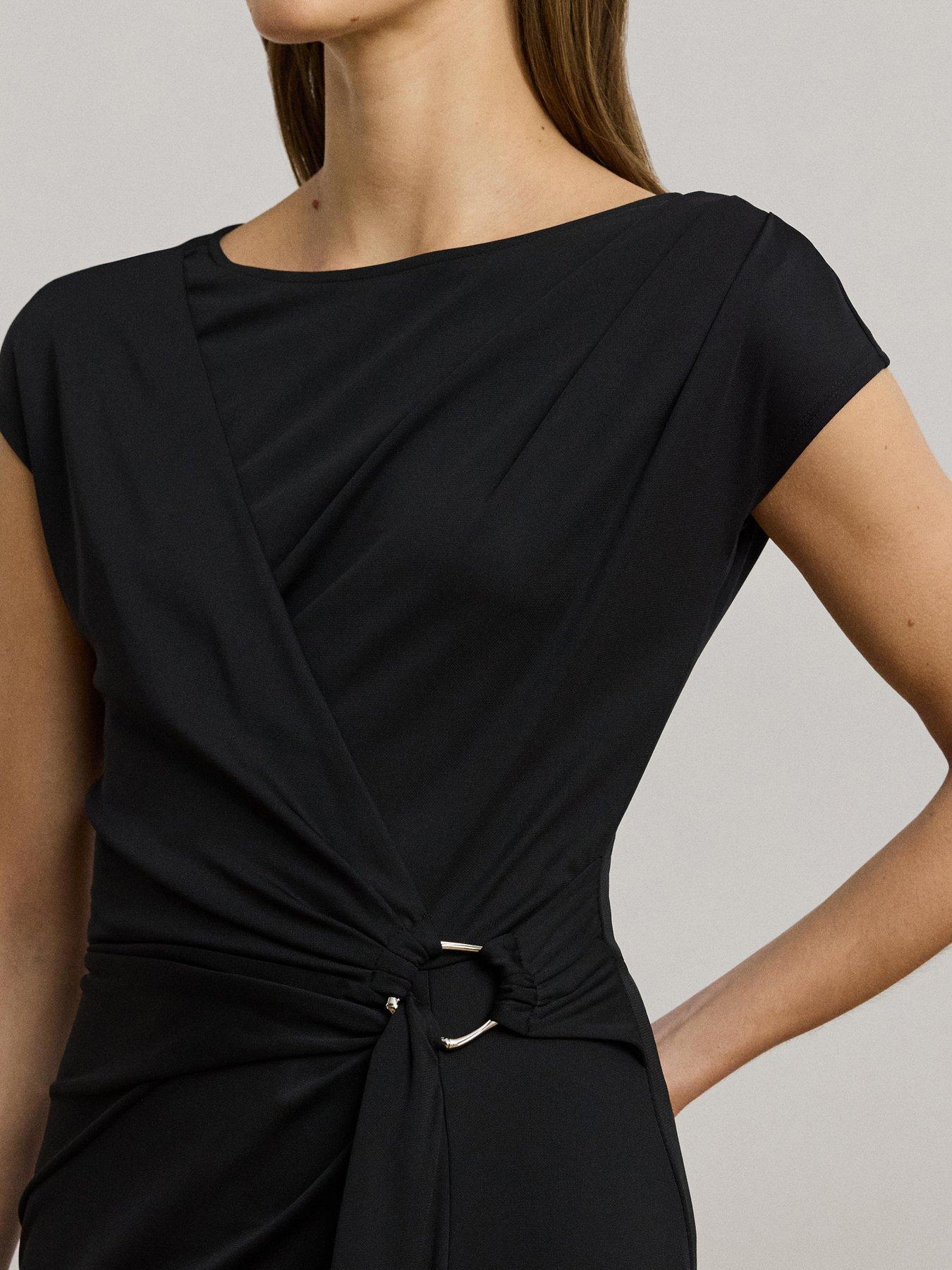 Image 4 of 5 of Lauren by Ralph Lauren Gervas Short Sleeve Dress - Black