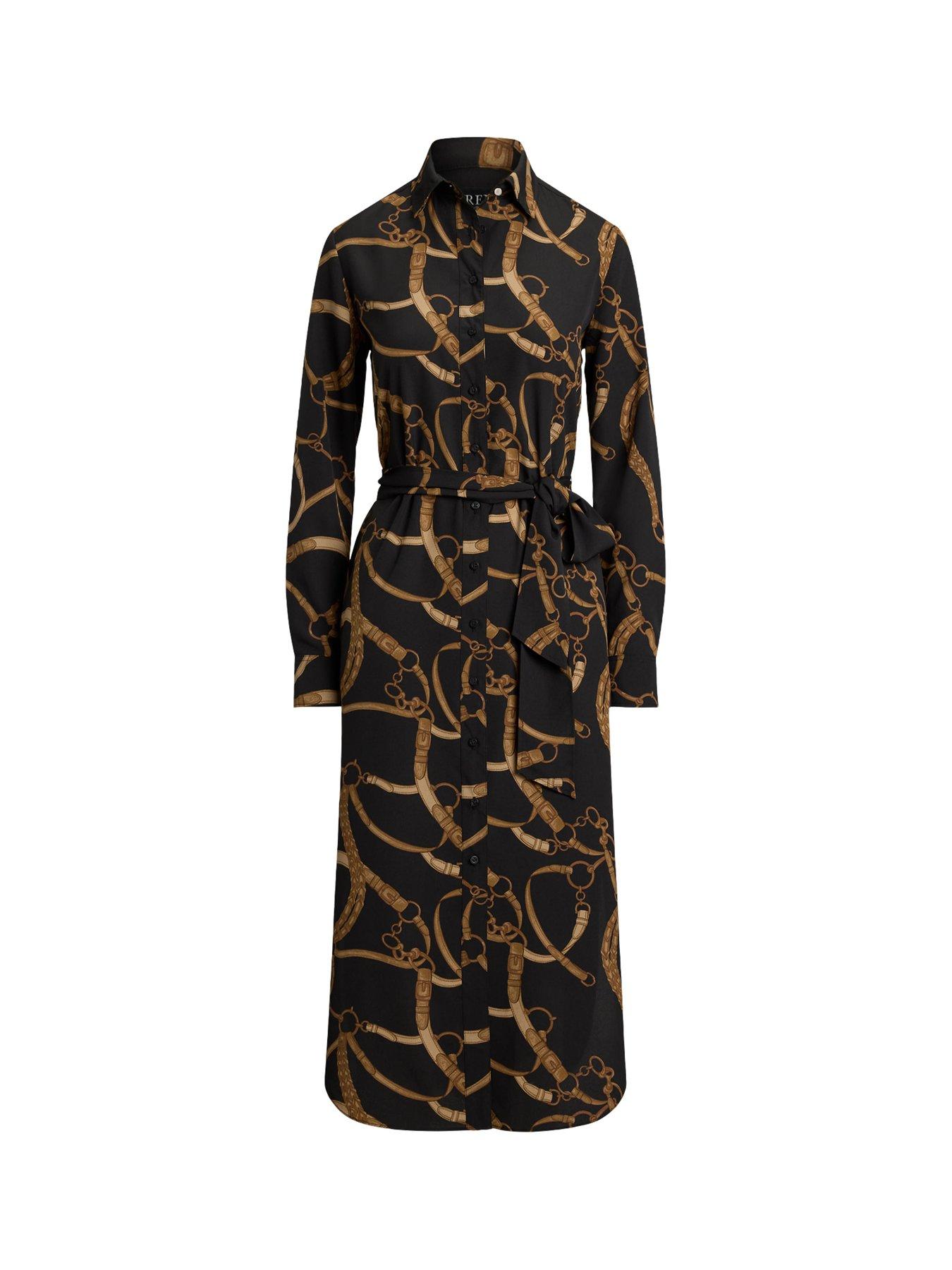 Image 5 of 5 of Lauren by Ralph Lauren Shadny Long Sleeve Dress - Black