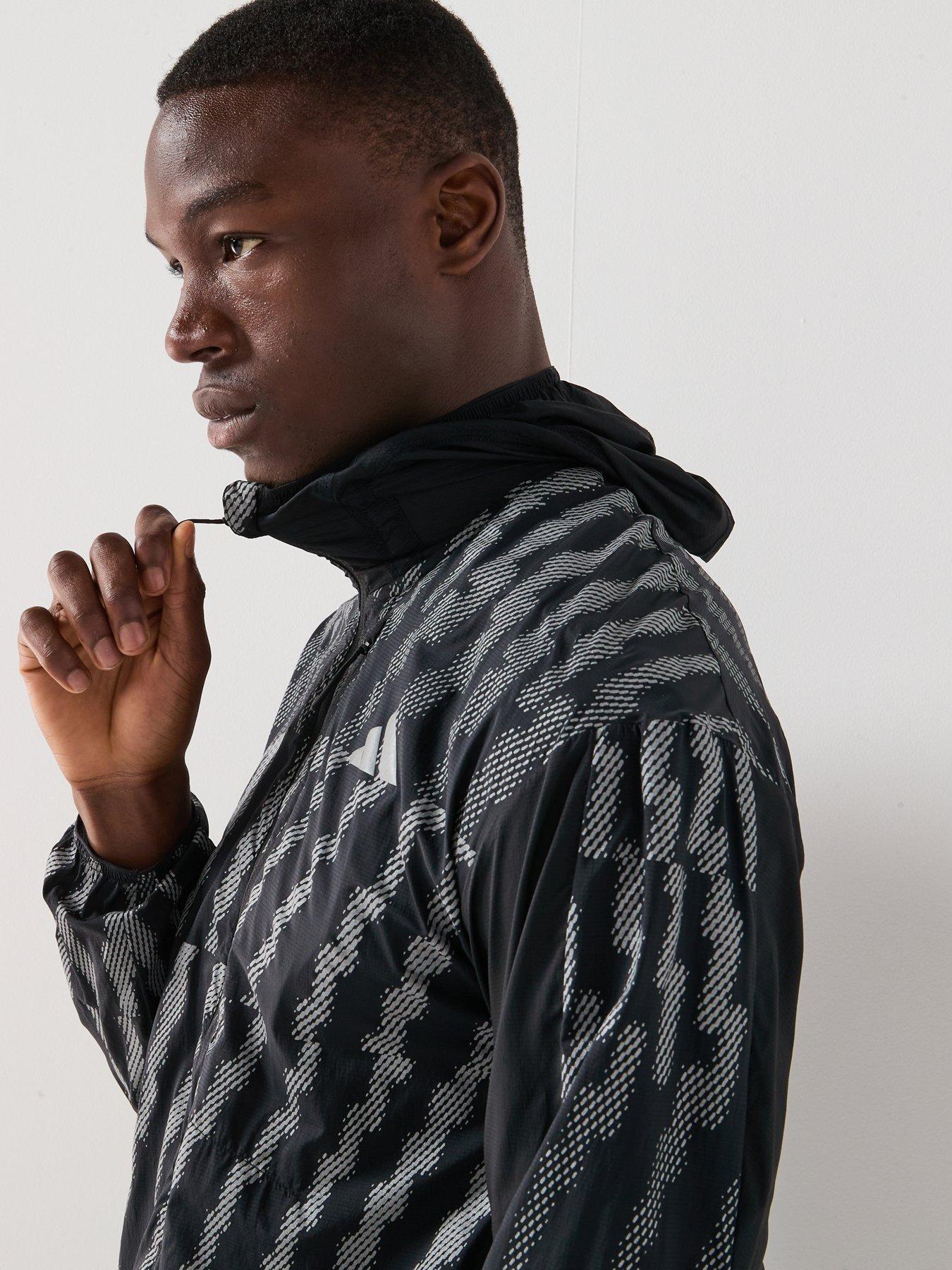 Image 4 of 6 of adidas Mens Running Adi365 Hi-Vis Jacket - Black