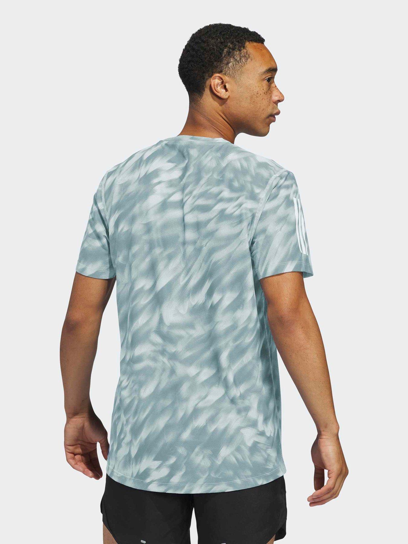 Image 2 of 5 of adidas Mens Running Own The Run Aop Tee M - Green