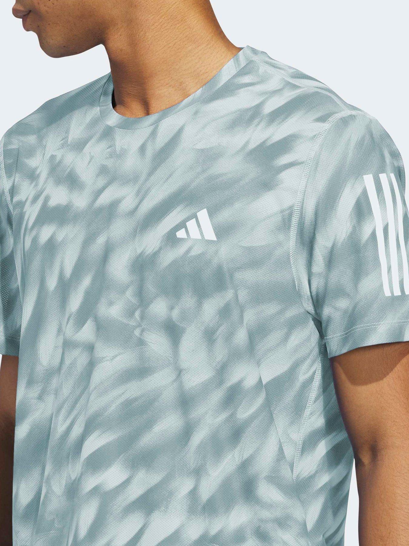 Image 4 of 5 of adidas Mens Running Own The Run Aop Tee M - Green
