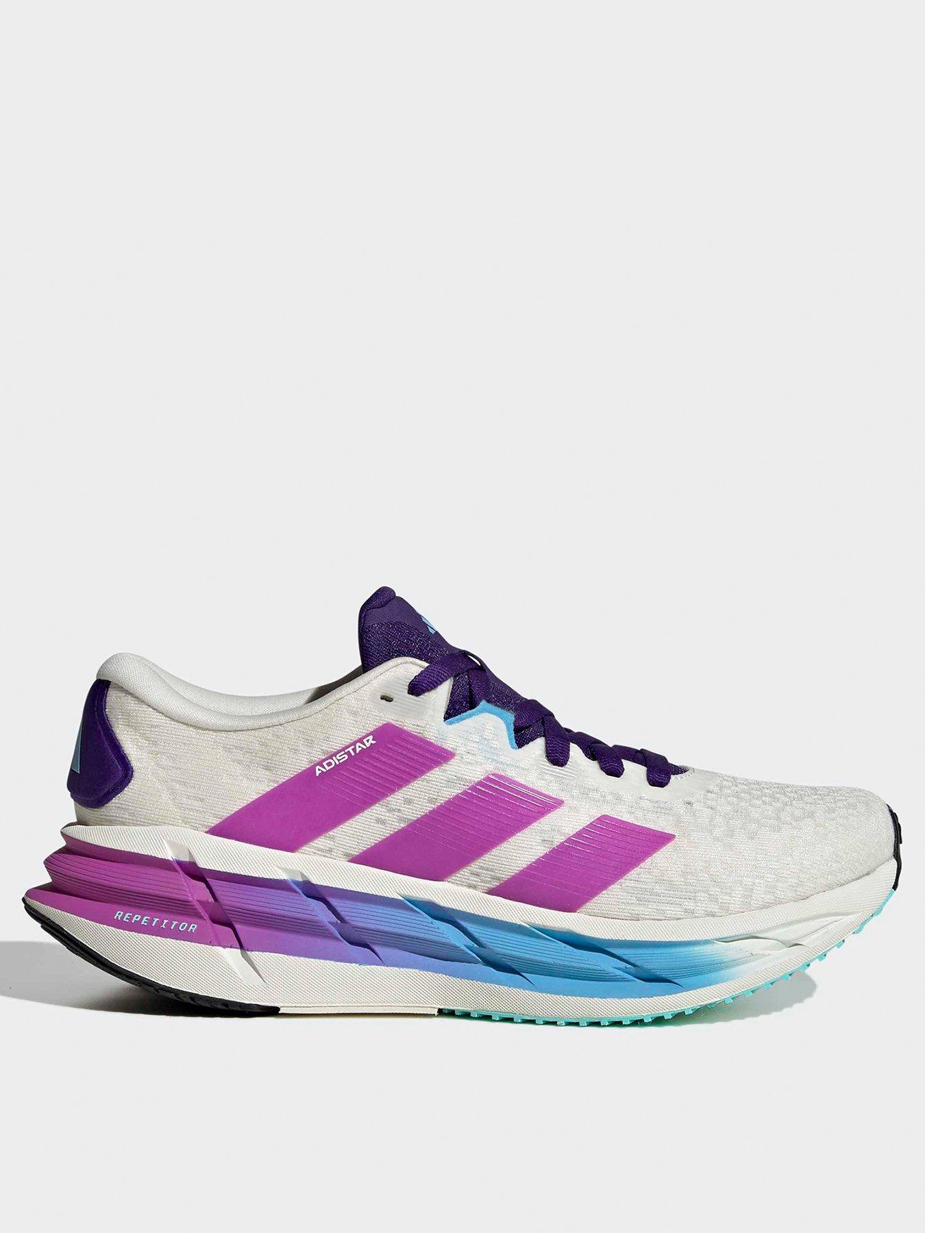  image of adidas-womens-running-adistar-4-trainers-whitepurple