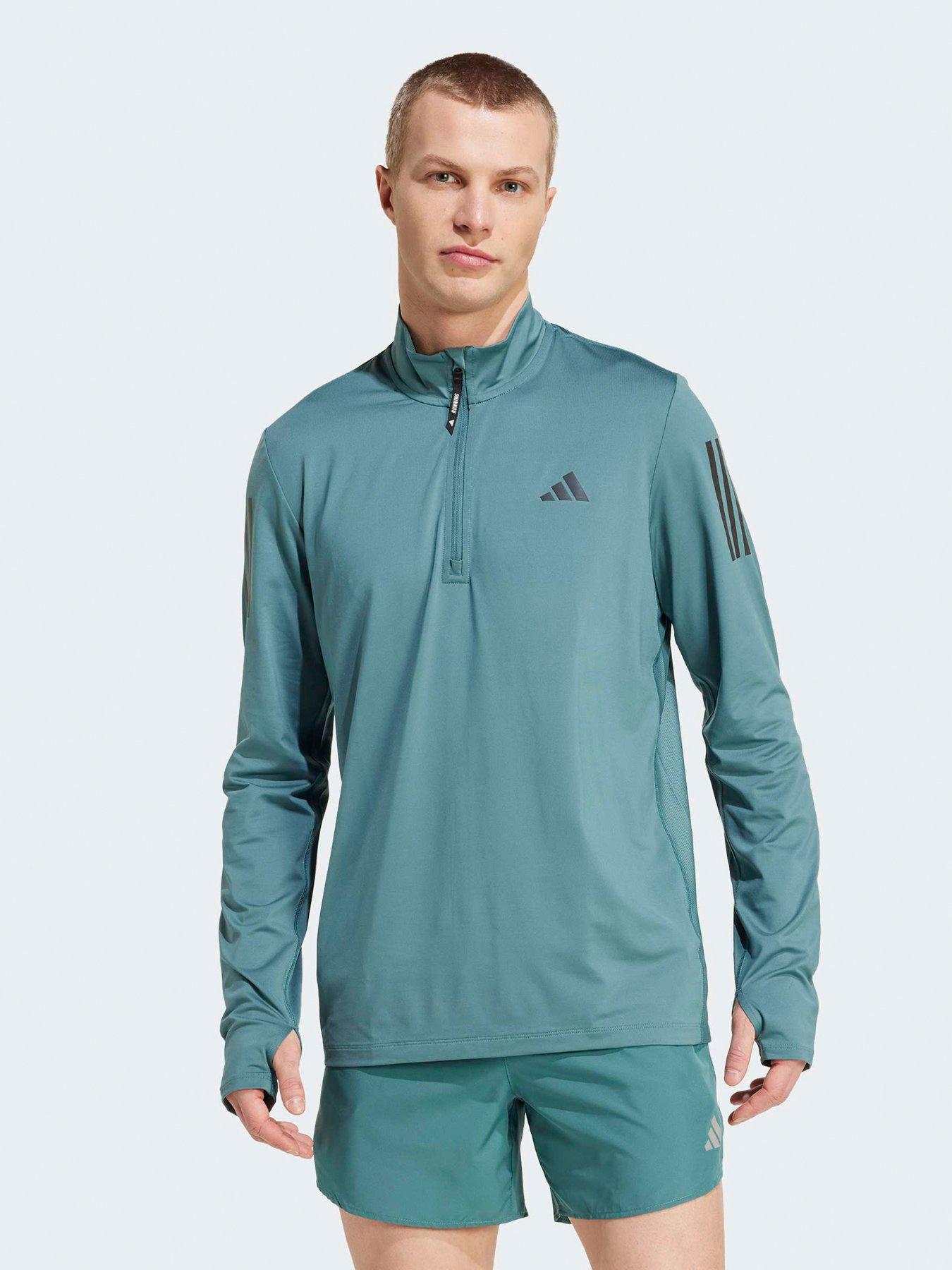 Image 1 of 5 of adidas Mens Running Own The Run 1/2 Zip Top - Green