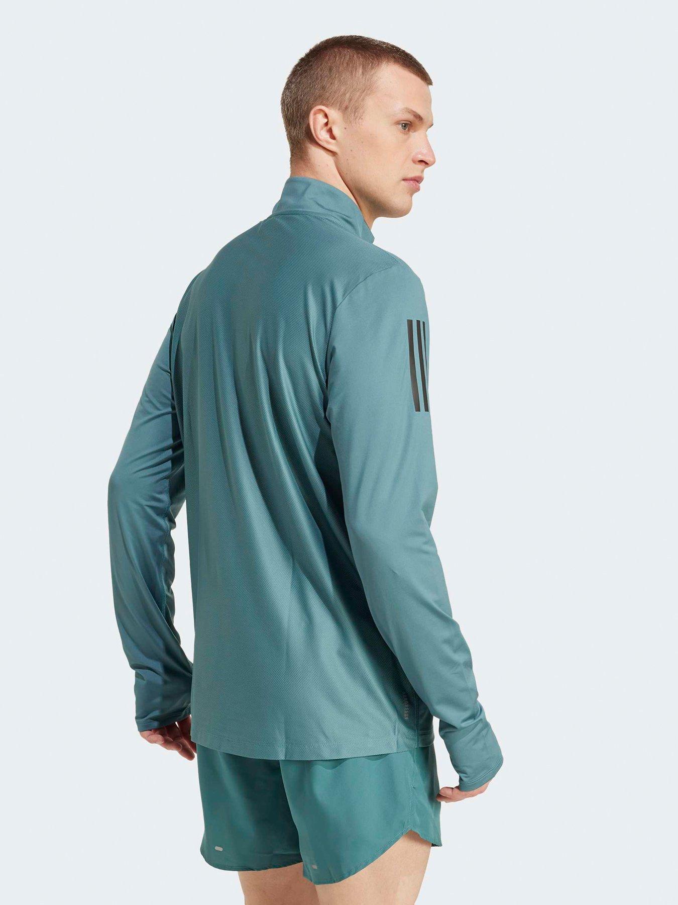 Image 2 of 5 of adidas Mens Running Own The Run 1/2 Zip Top - Green