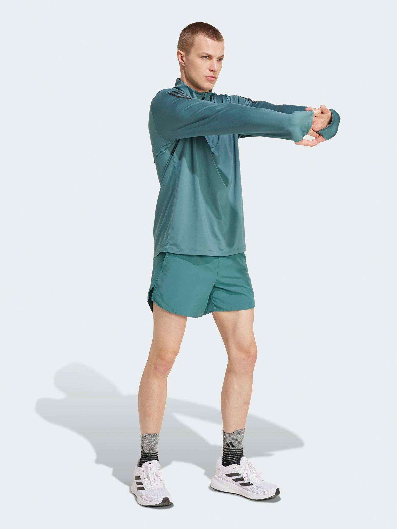 Image 3 of 5 of adidas Mens Running Own The Run 1/2 Zip Top - Green