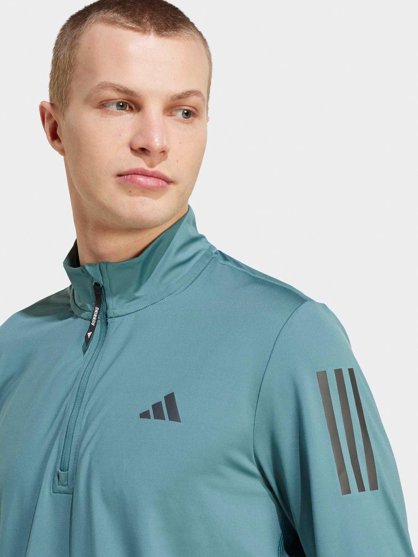 Image 4 of 5 of adidas Mens Running Own The Run 1/2 Zip Top - Green