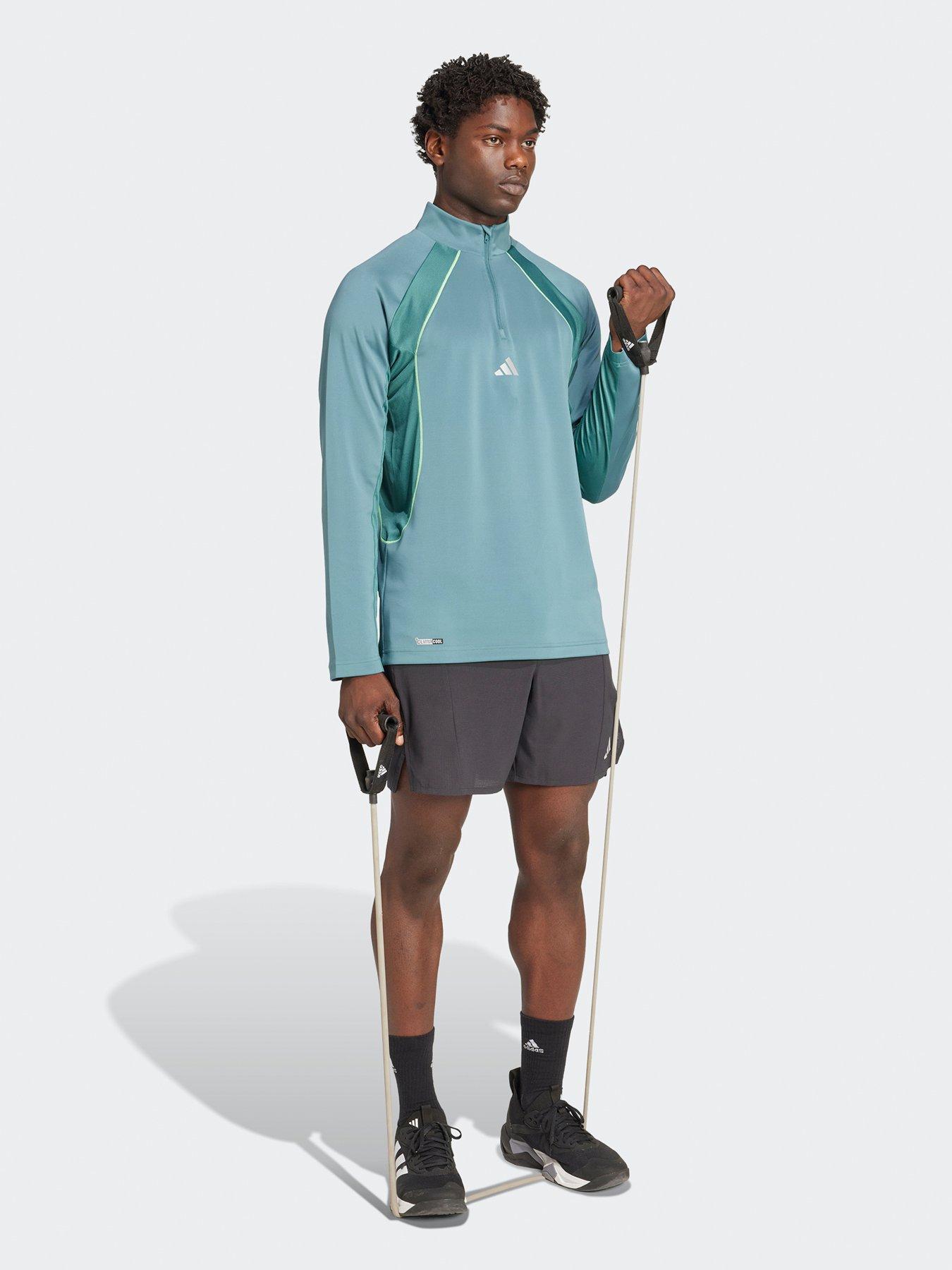 Image 3 of 5 of adidas Mens Training Tech 1/4 Zip Top - Green