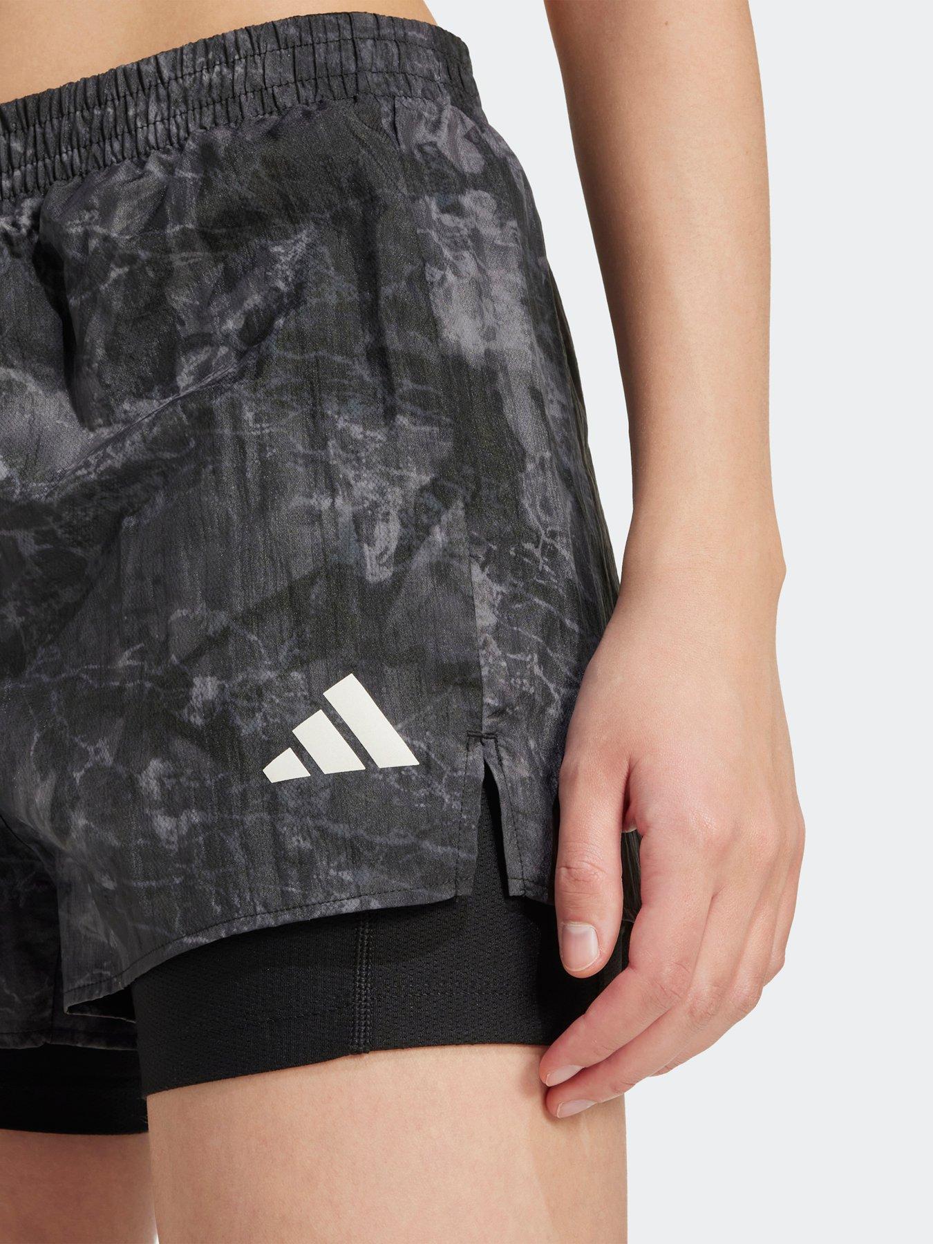 Image 5 of 5 of adidas Womens Running Own The Run Printed 2In1 Shorts - Grey