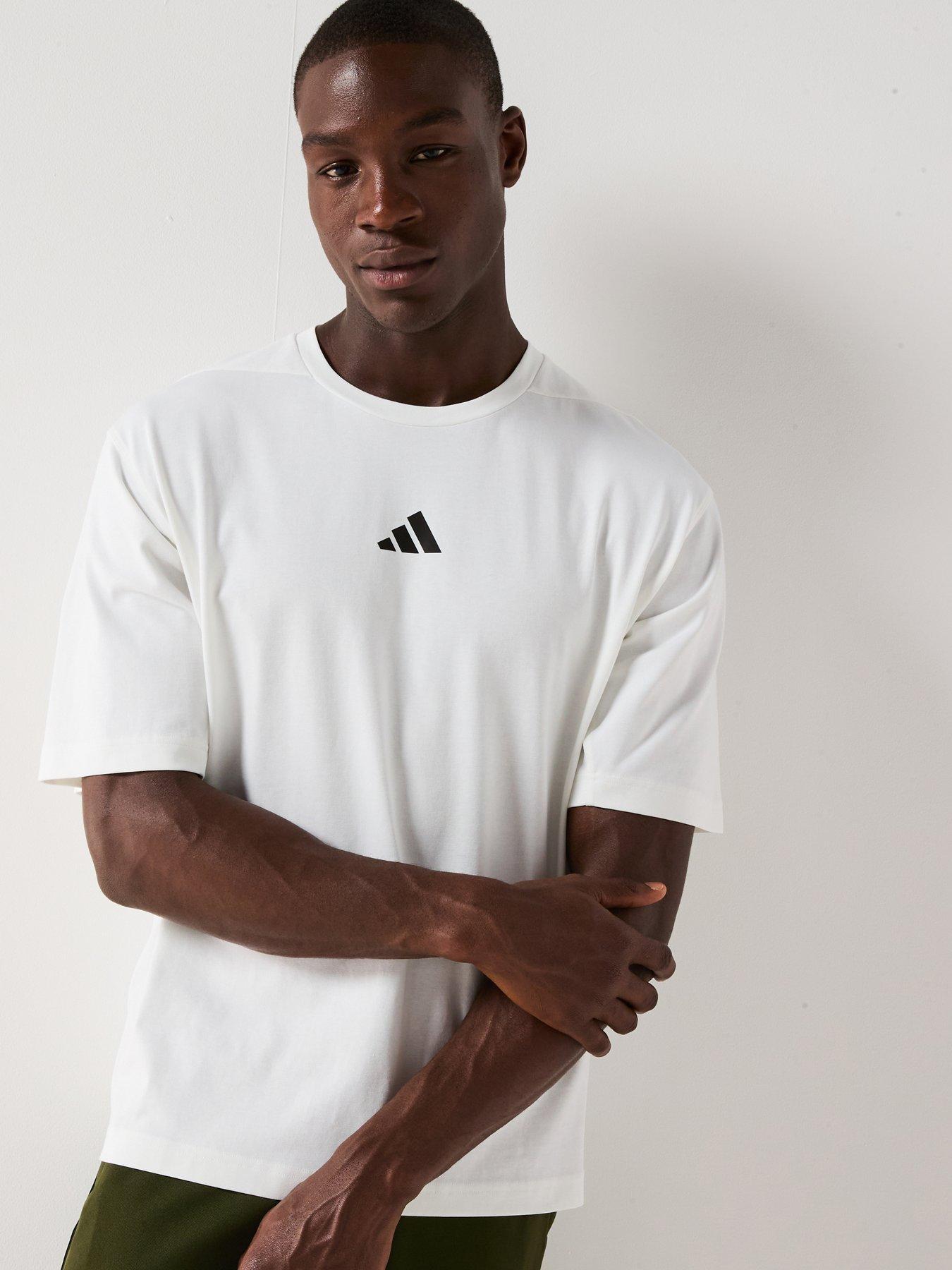 adidas Mens Training Oversized T-Shirt - White