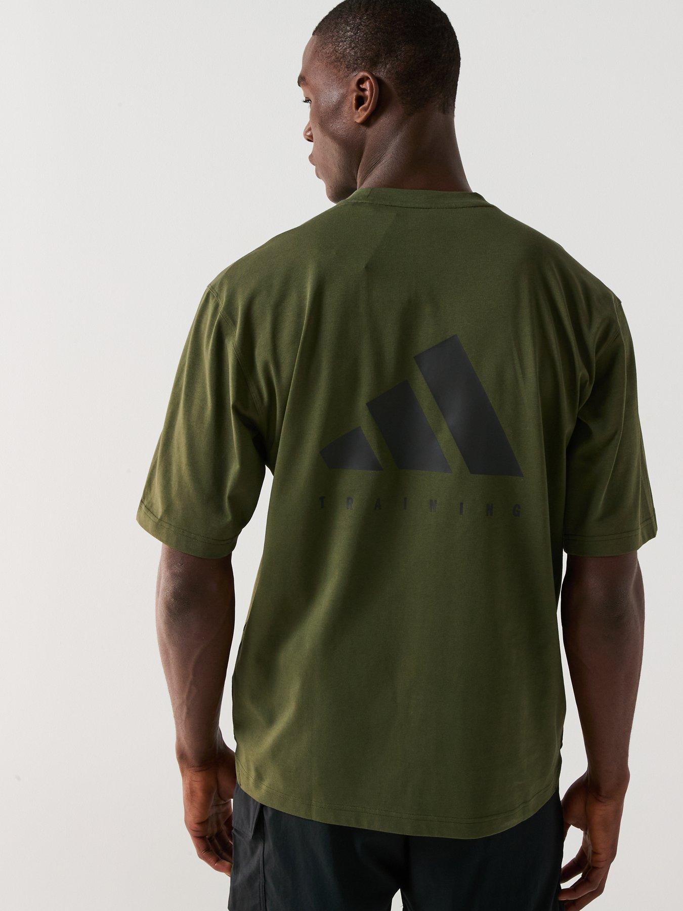  image of adidas-mens-training-oversized-t-shirt-night-cargo