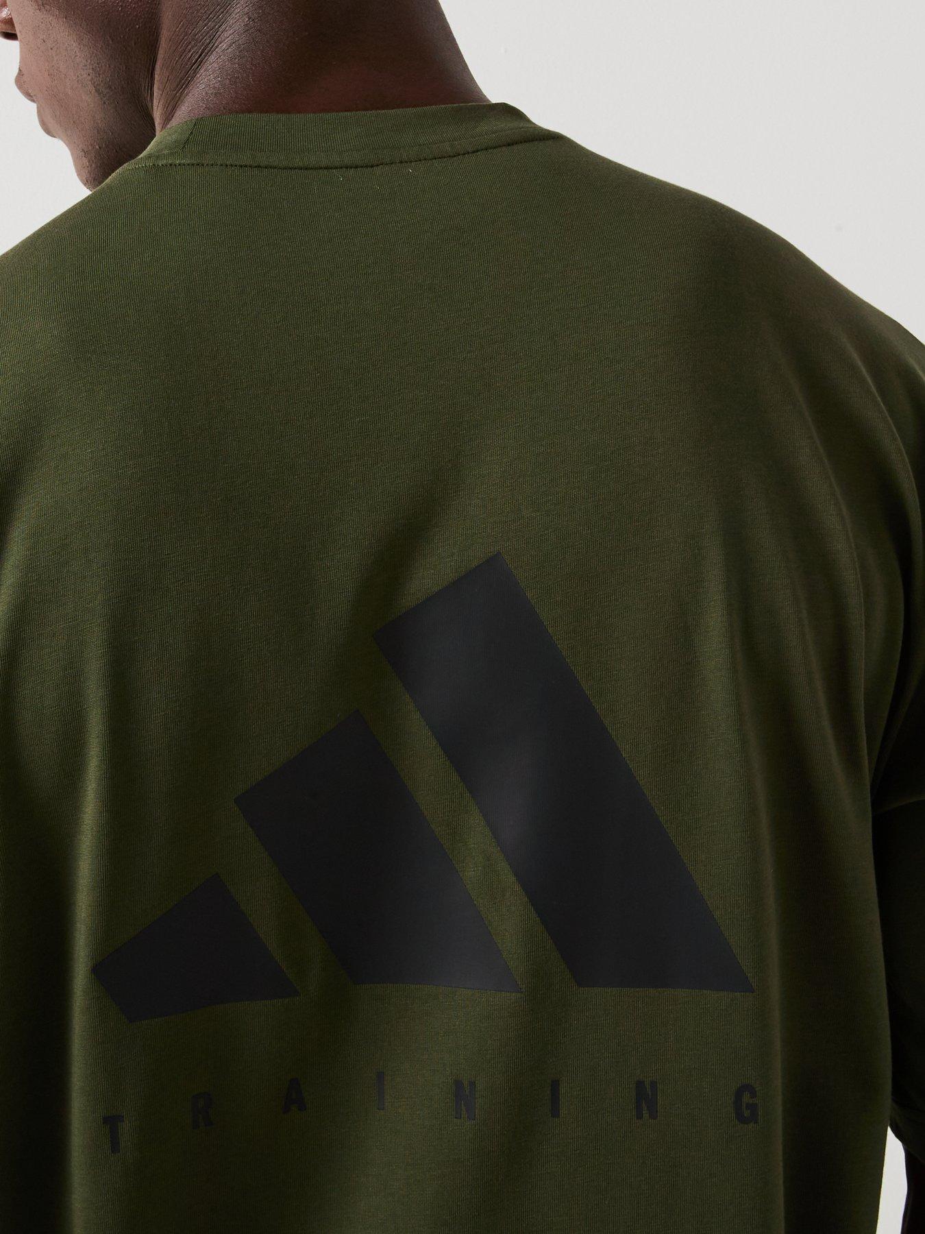  image of adidas-mens-training-oversized-t-shirt-night-cargo
