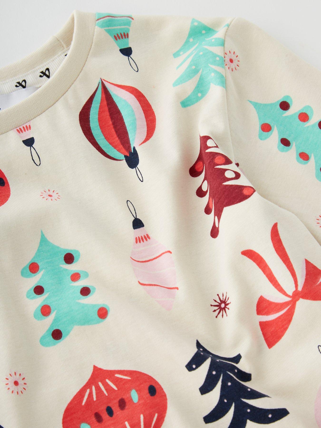 Image 5 of 5 of The Very Collection Kids Family Christmas Pj Decoration Long Sleeve T-shirt With Jogger Set - Multi