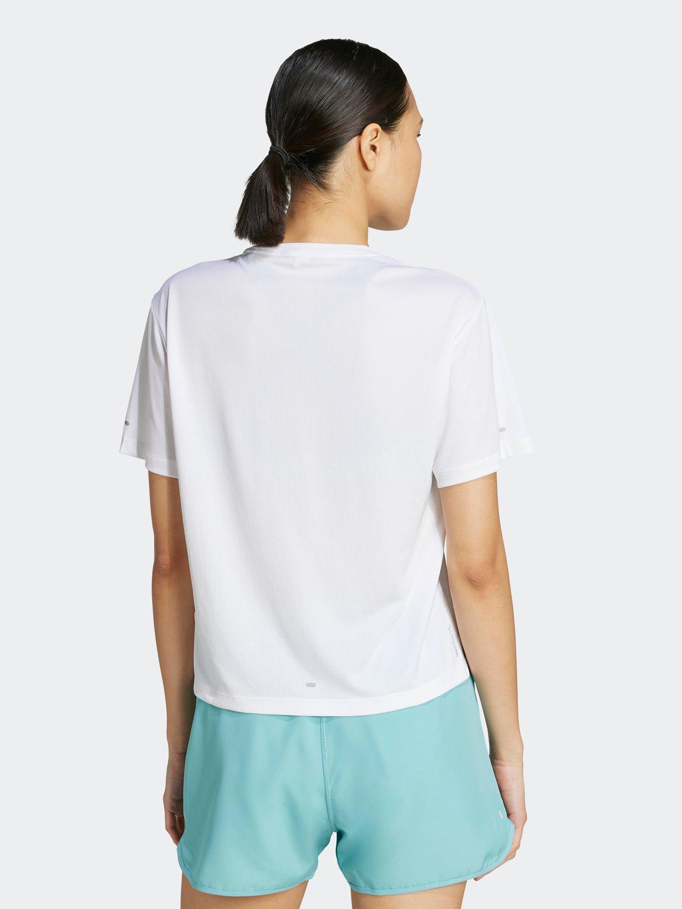 Image 2 of 5 of adidas Womens Running Adi365 Big Logo T-Shirt - White