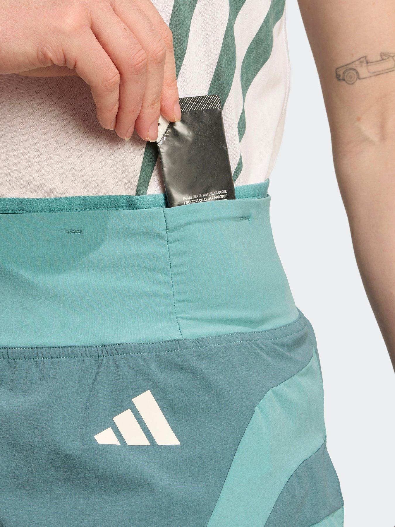 Image 4 of 5 of adidas Womens Running Adizero 4Inch Shorts - Green
