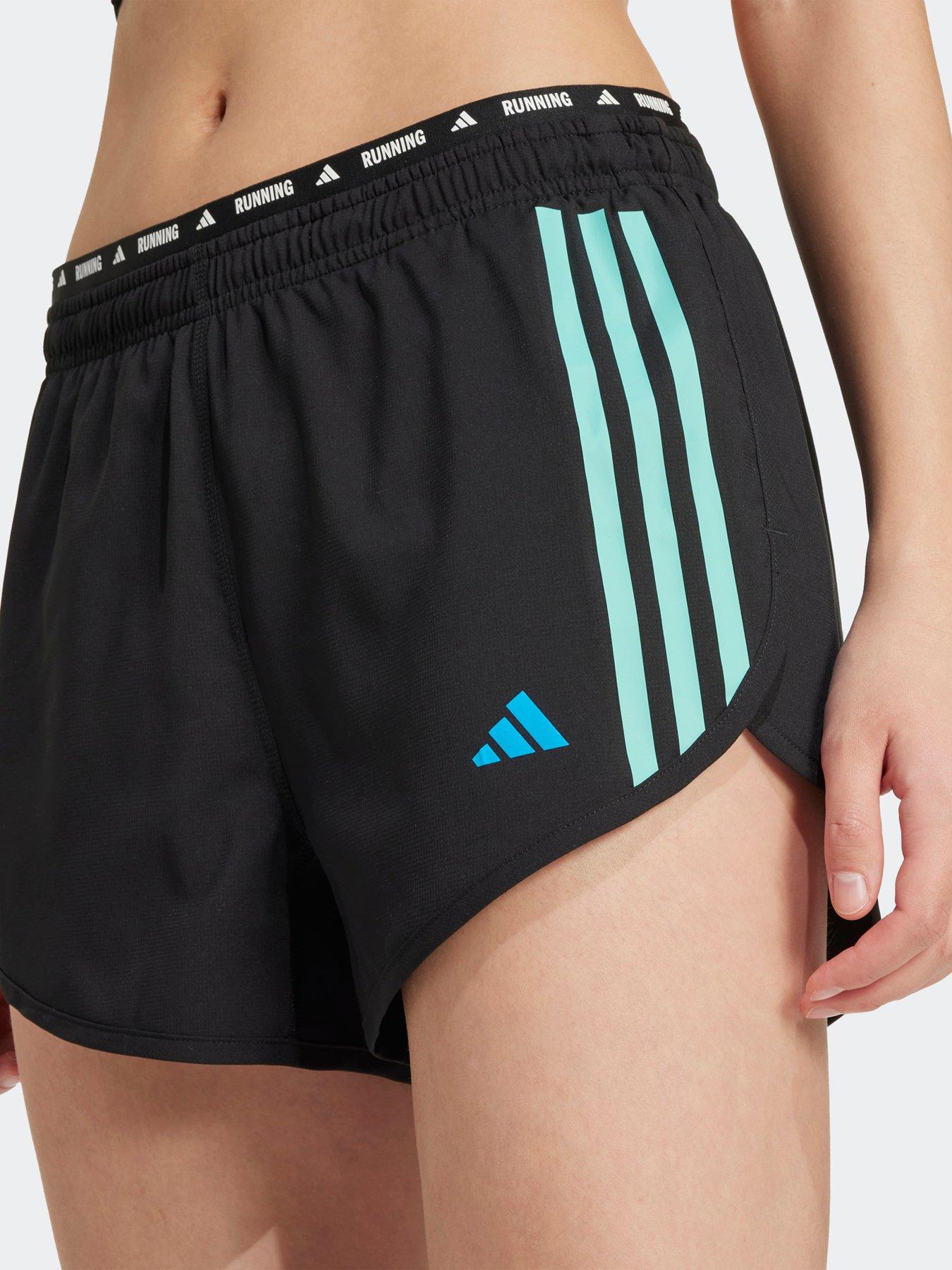 Image 4 of 5 of adidas Womens Running Own The Run 3 Stripe 4Inch Shorts - Black