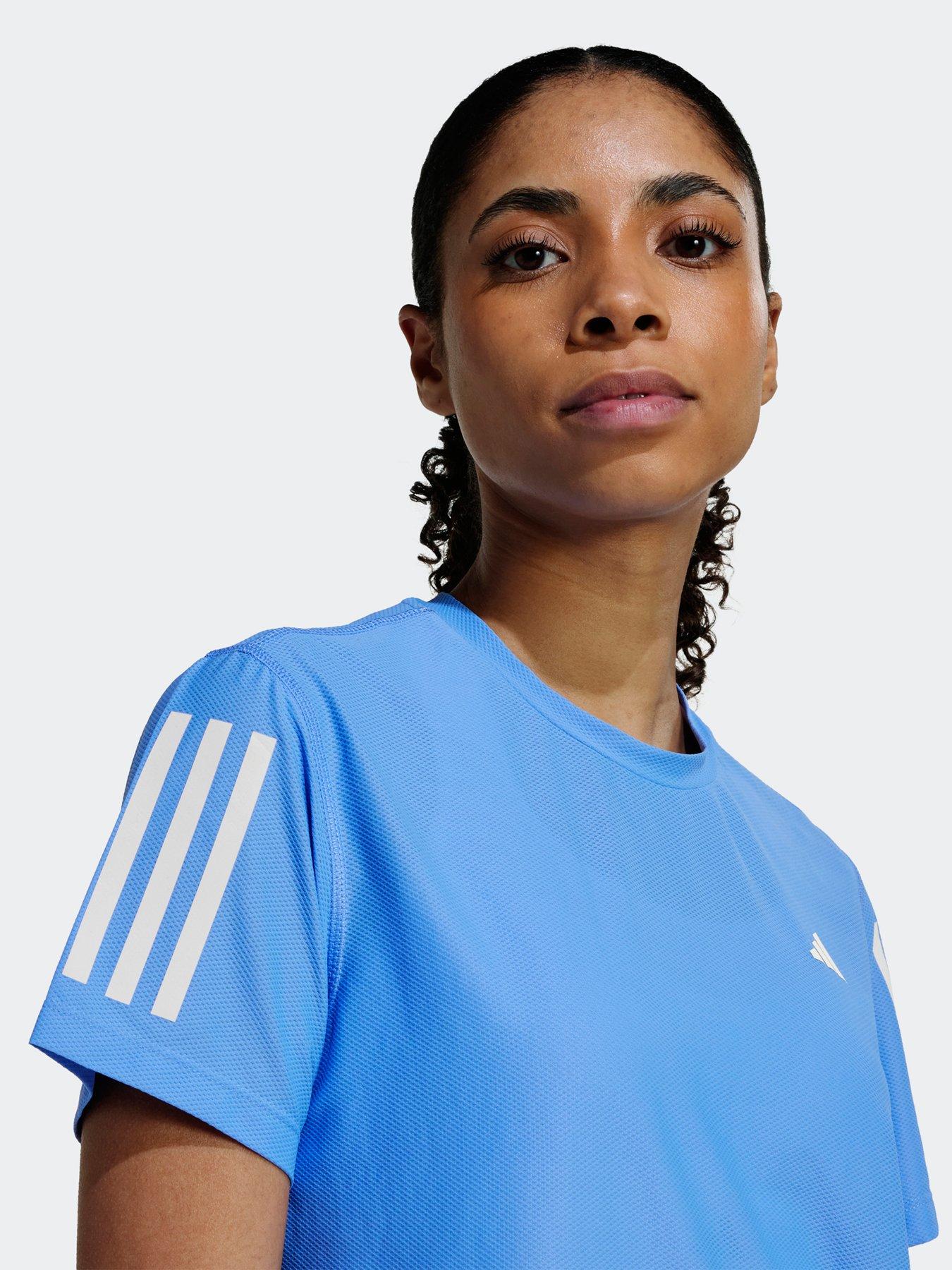 Image 4 of 5 of adidas Womens Running Own The Run T-Shirt - Blue
