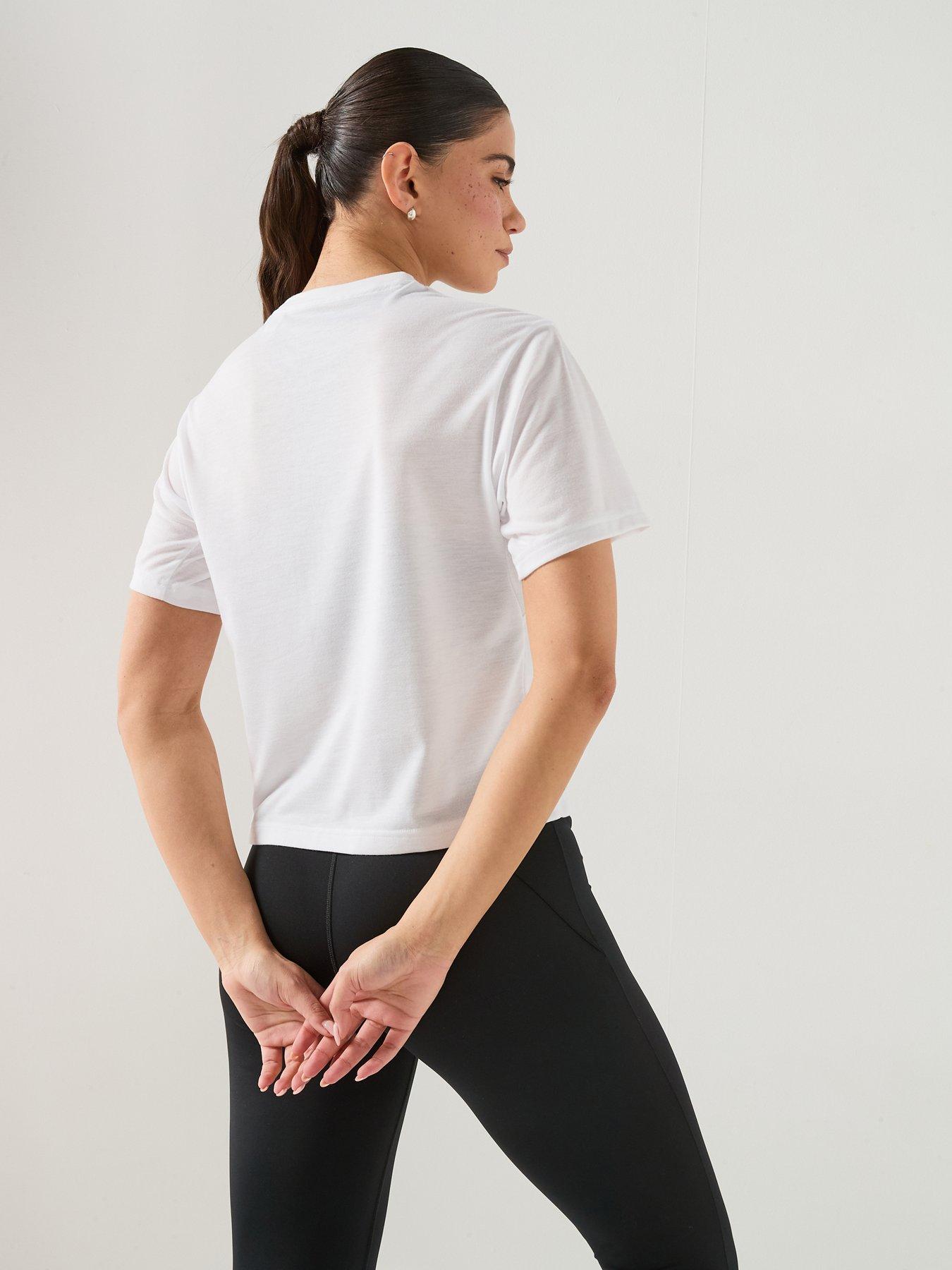 adidas Womens Training Essentials Logo T-Shirt - White | Littlewoods