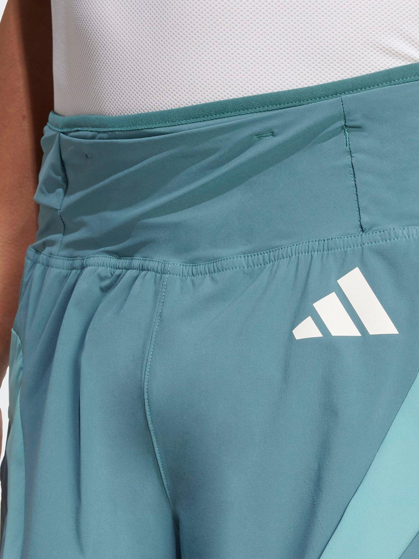  image of adidas-mens-running-adizero-5-inch-shorts-green