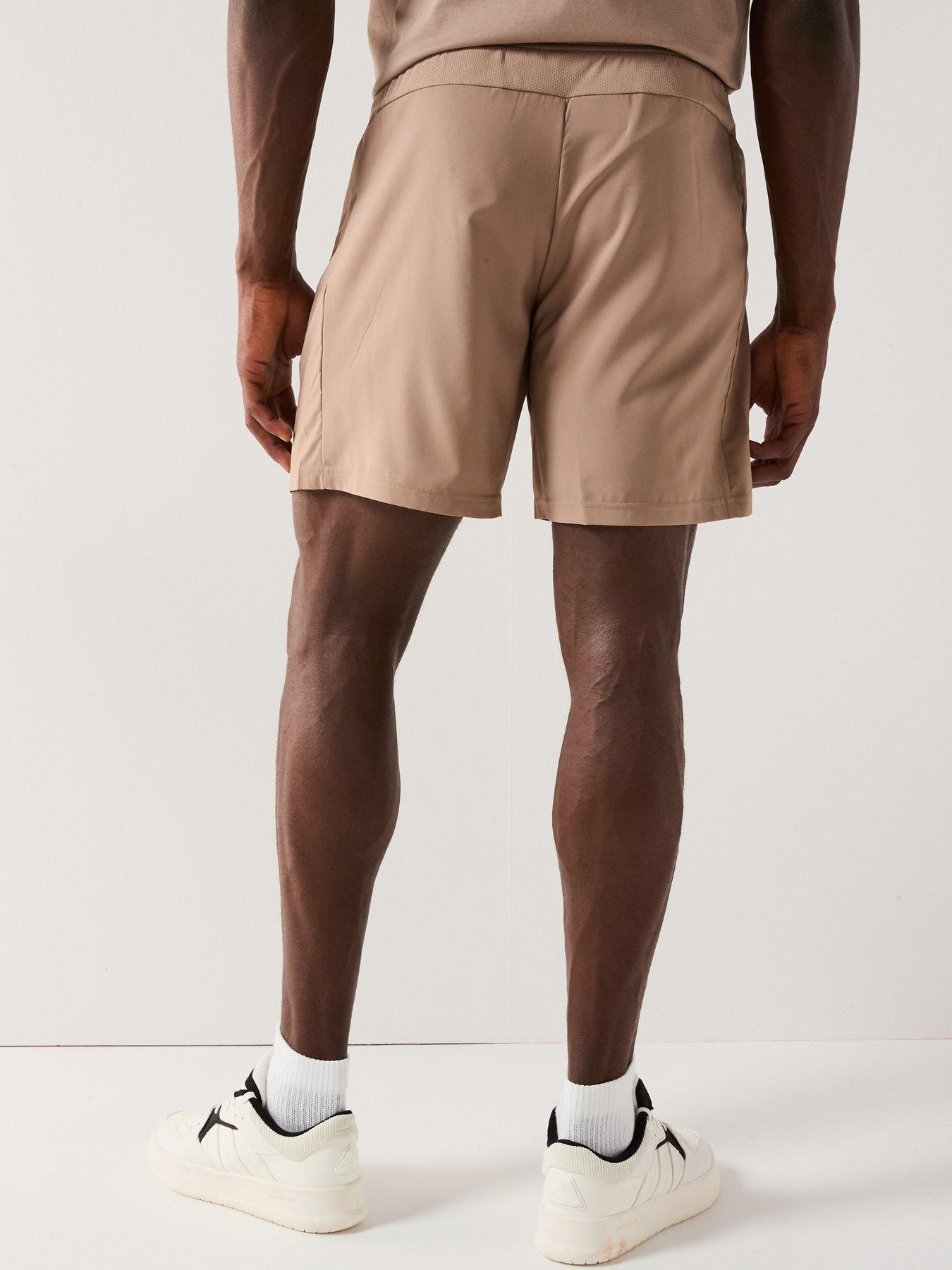  image of adidas-mens-training-essentials-woven-7inch-shorts-brown