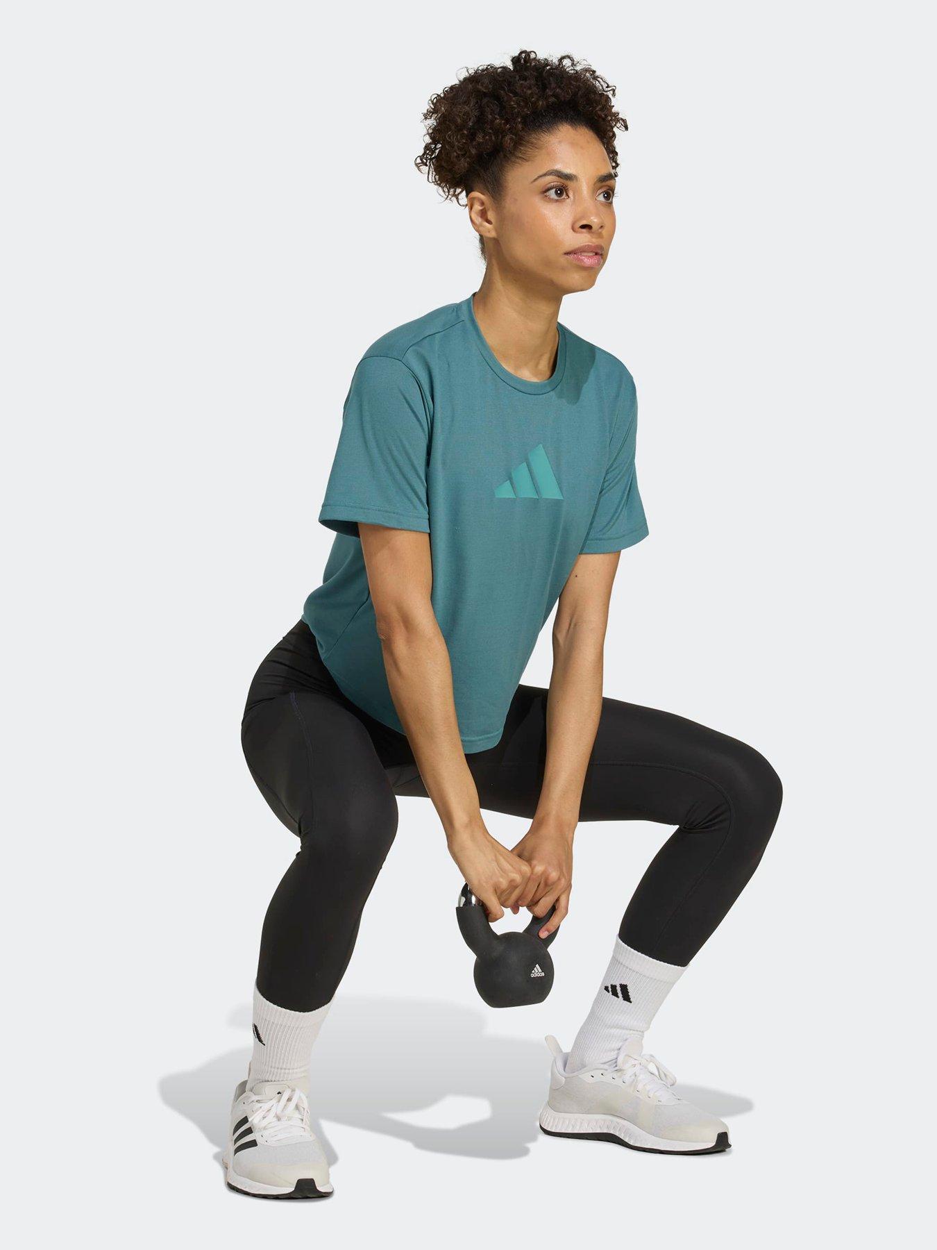 Image 3 of 5 of adidas Womens Training Essentials Logo T-Shirt - Green