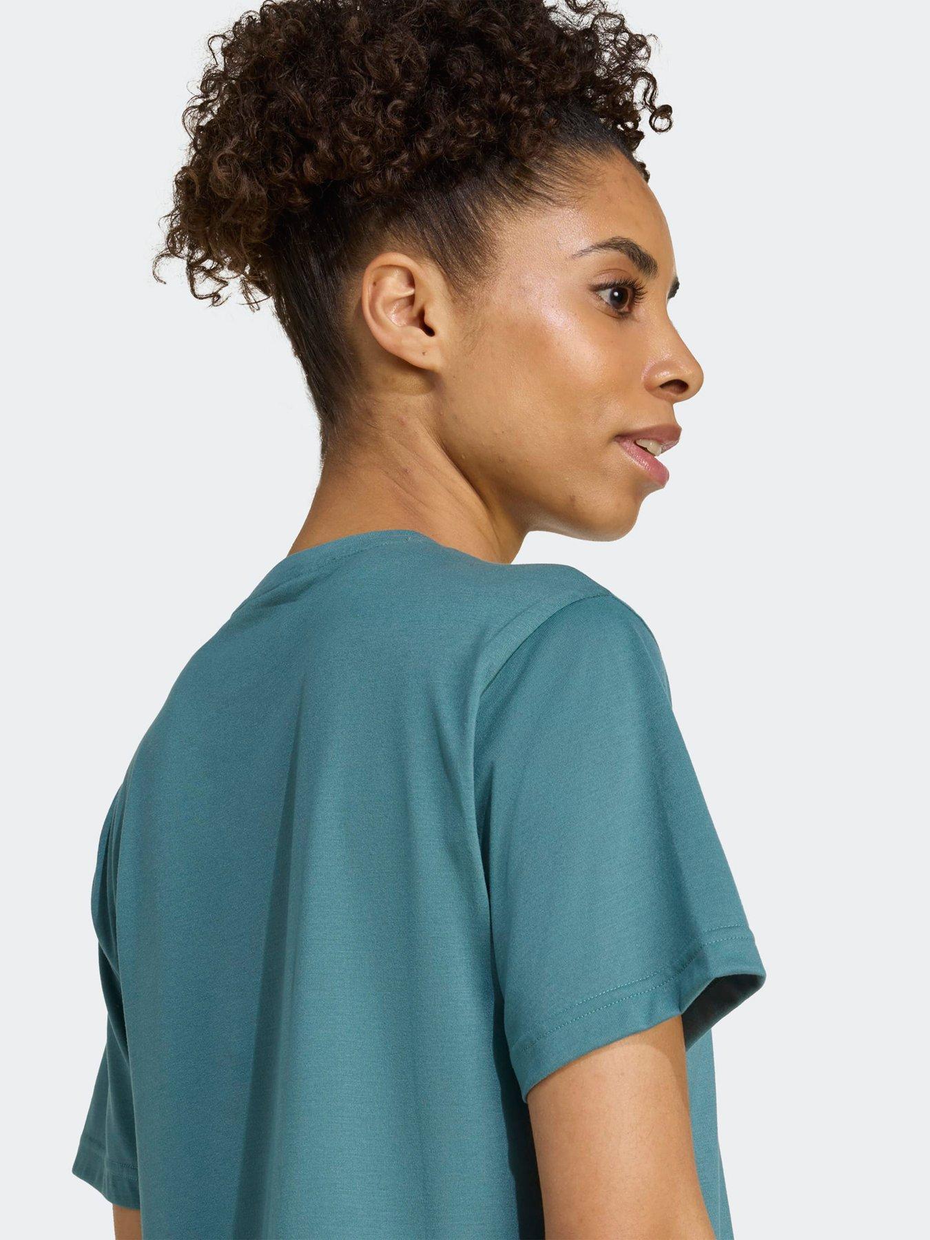 Image 4 of 5 of adidas Womens Training Essentials Logo T-Shirt - Green