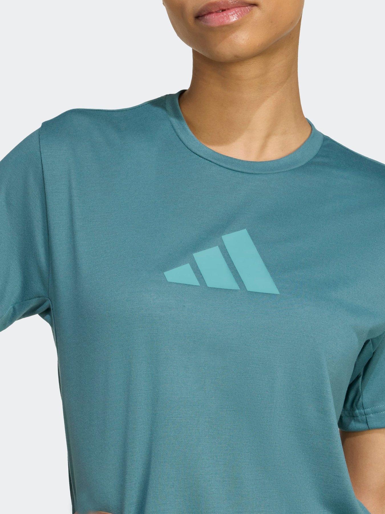 Image 5 of 5 of adidas Womens Training Essentials Logo T-Shirt - Green