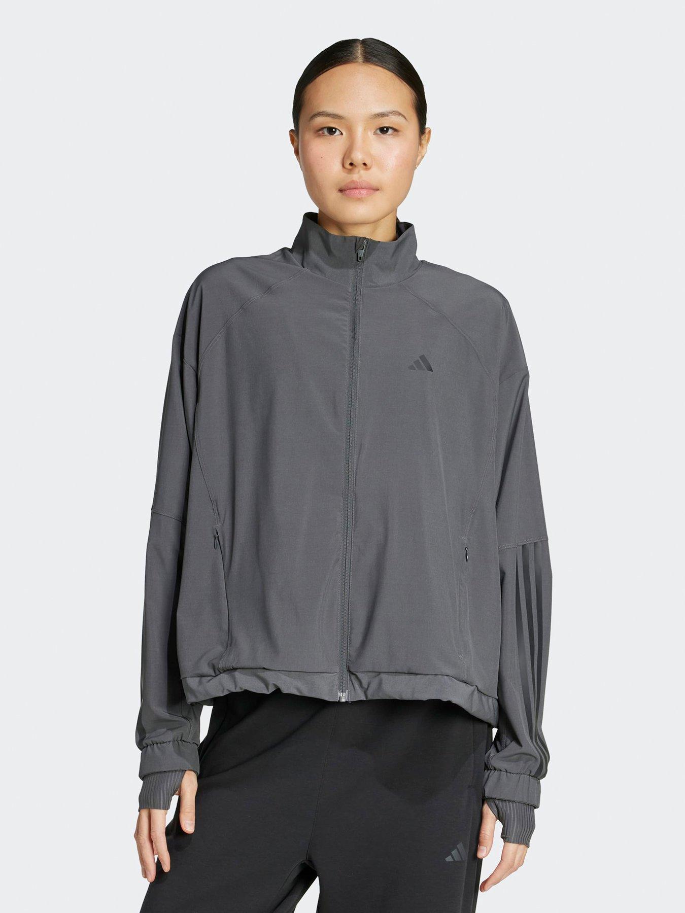 Image 1 of 5 of adidas Womens Training Hyperglam Windbreaker Jacket - Grey