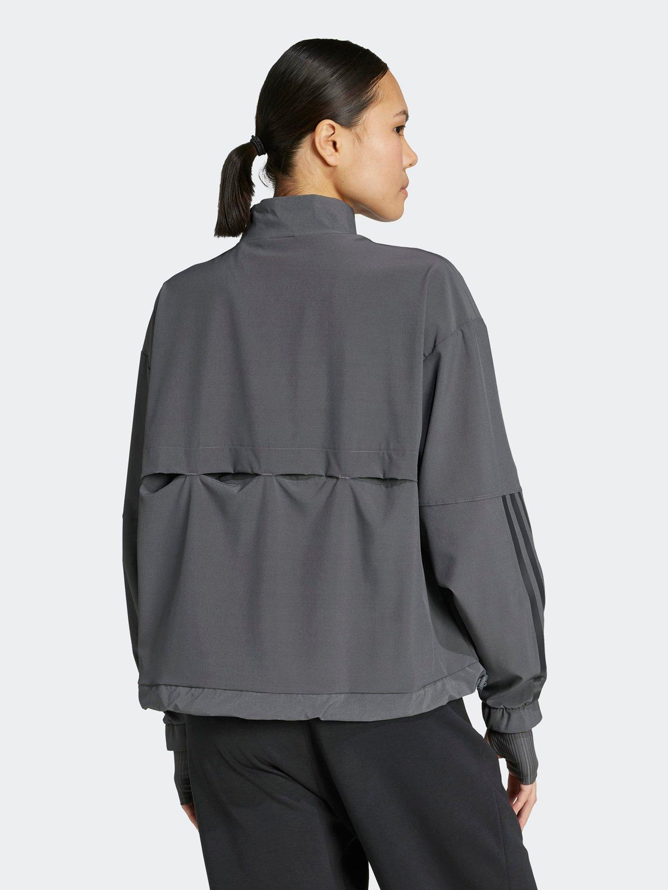 Image 2 of 5 of adidas Womens Training Hyperglam Windbreaker Jacket - Grey