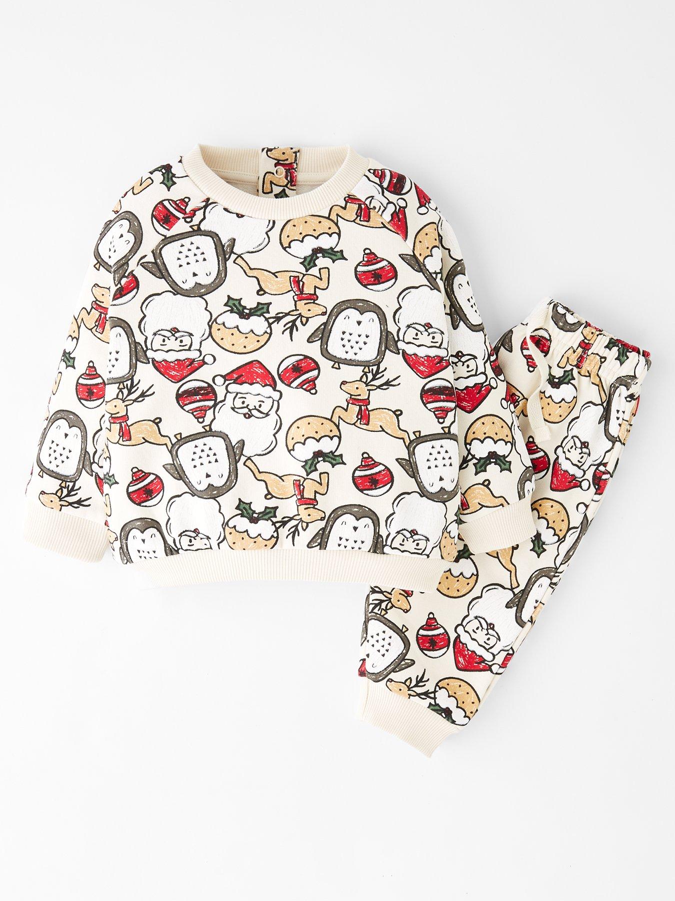 The Very Collection Baby Boys Christmas Sweat Jog Set - Multi