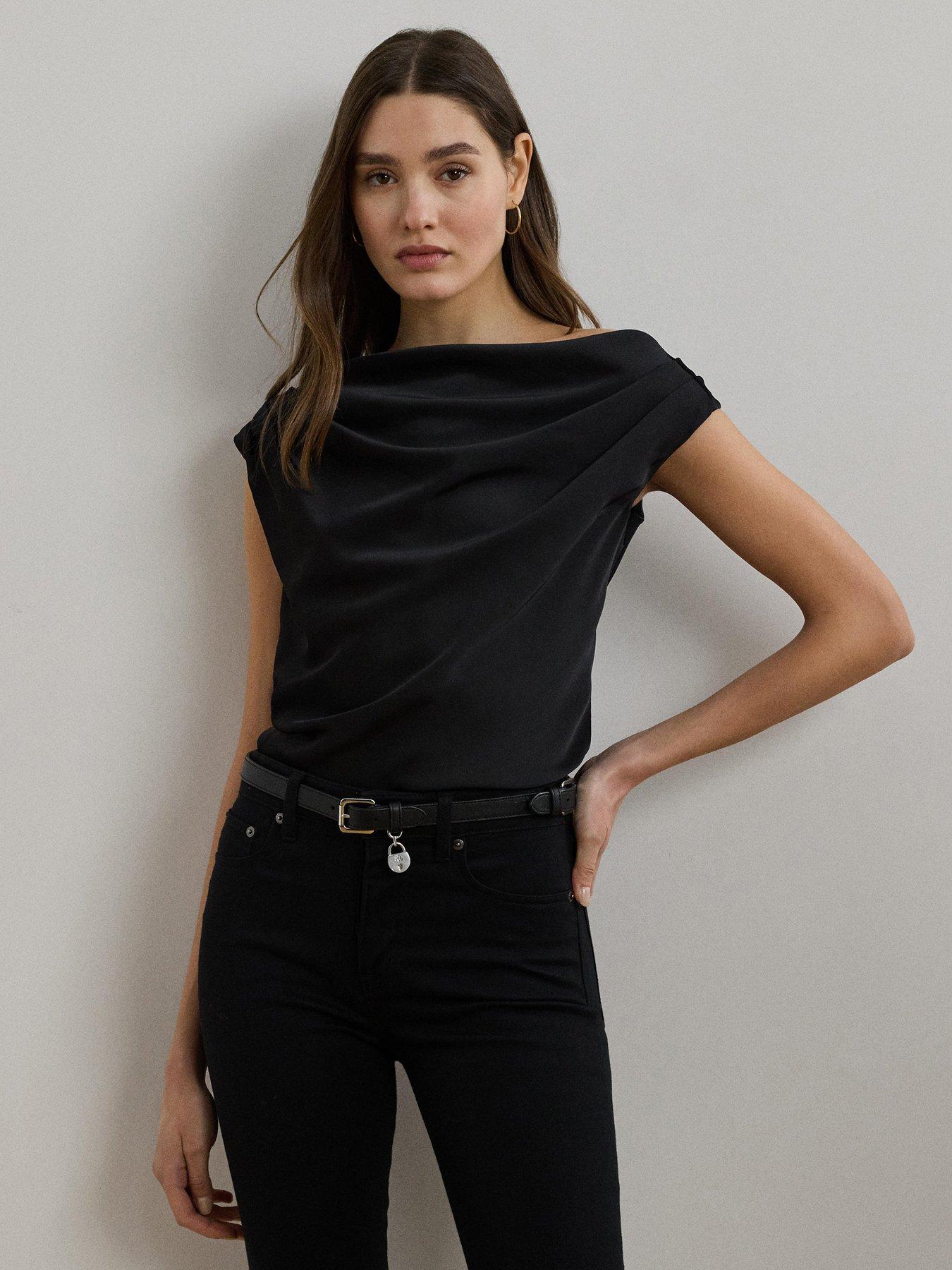 lauren-by-ralph-lauren-kinthea-short-sleeve-blouse-black