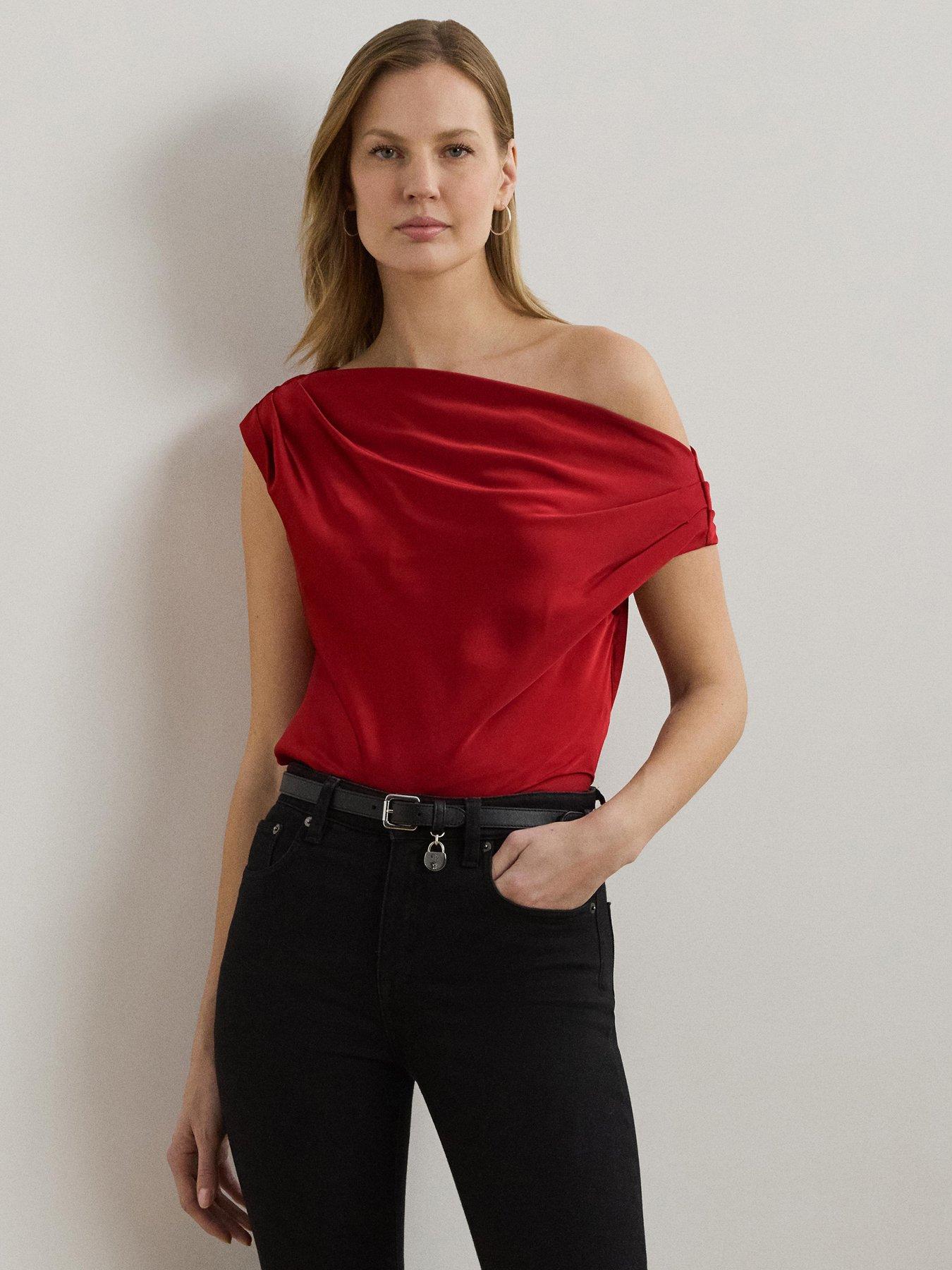 undefined Kinthea Short Sleeve Blouse - Red