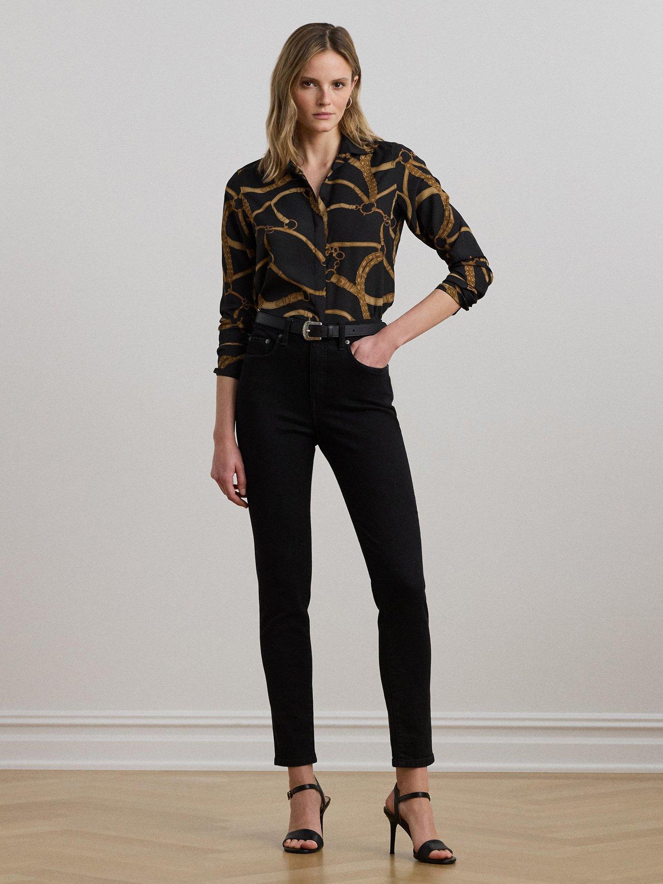 Image 3 of 5 of Lauren by Ralph Lauren Kristy Long Sleeve Shirt - Black