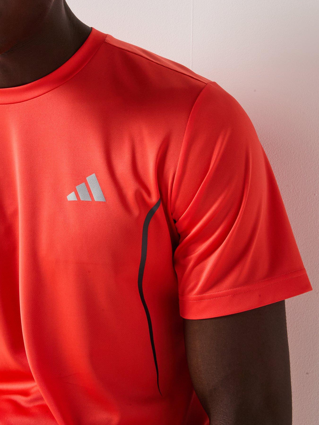  image of adidas-mens-training-tech-t-shirt-red