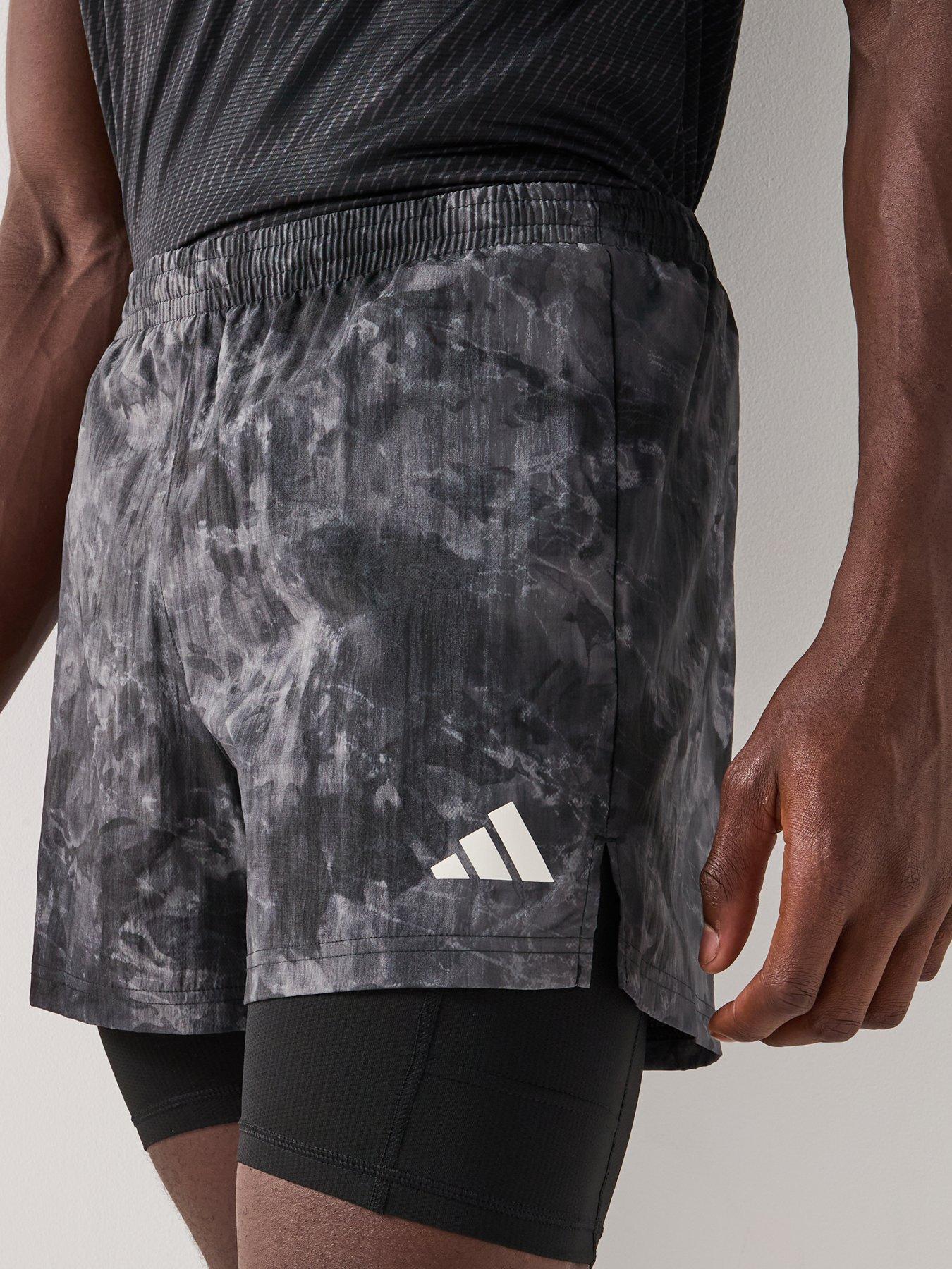  image of adidas-mens-running-own-the-run-2in1-printed-sh-grey