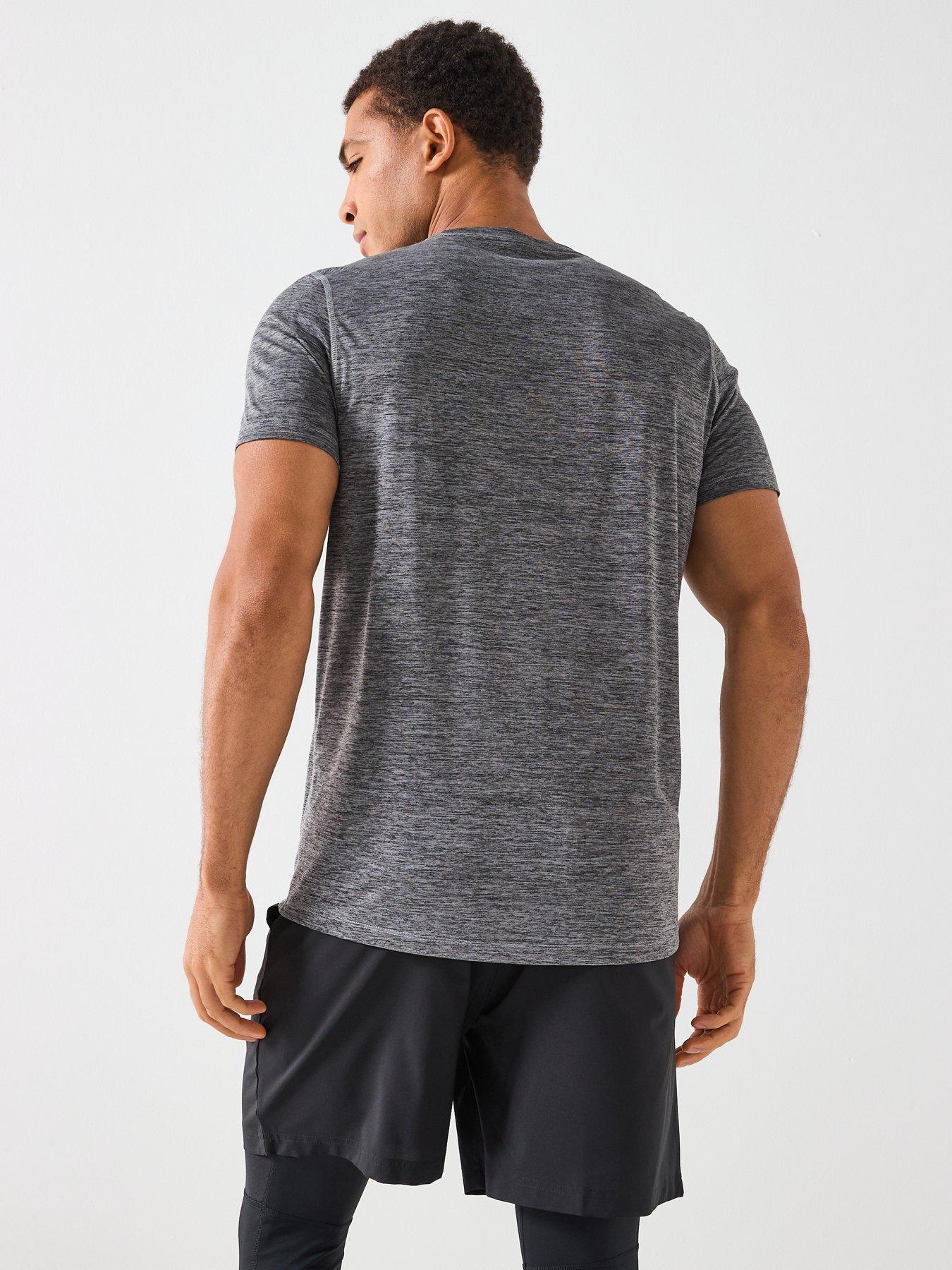 Image 2 of 6 of adidas Mens Running Own The Run Melange T-Shirt - Black