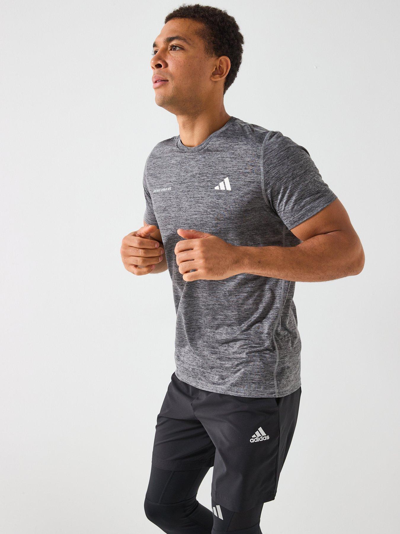 Image 5 of 6 of adidas Mens Running Own The Run Melange T-Shirt - Black